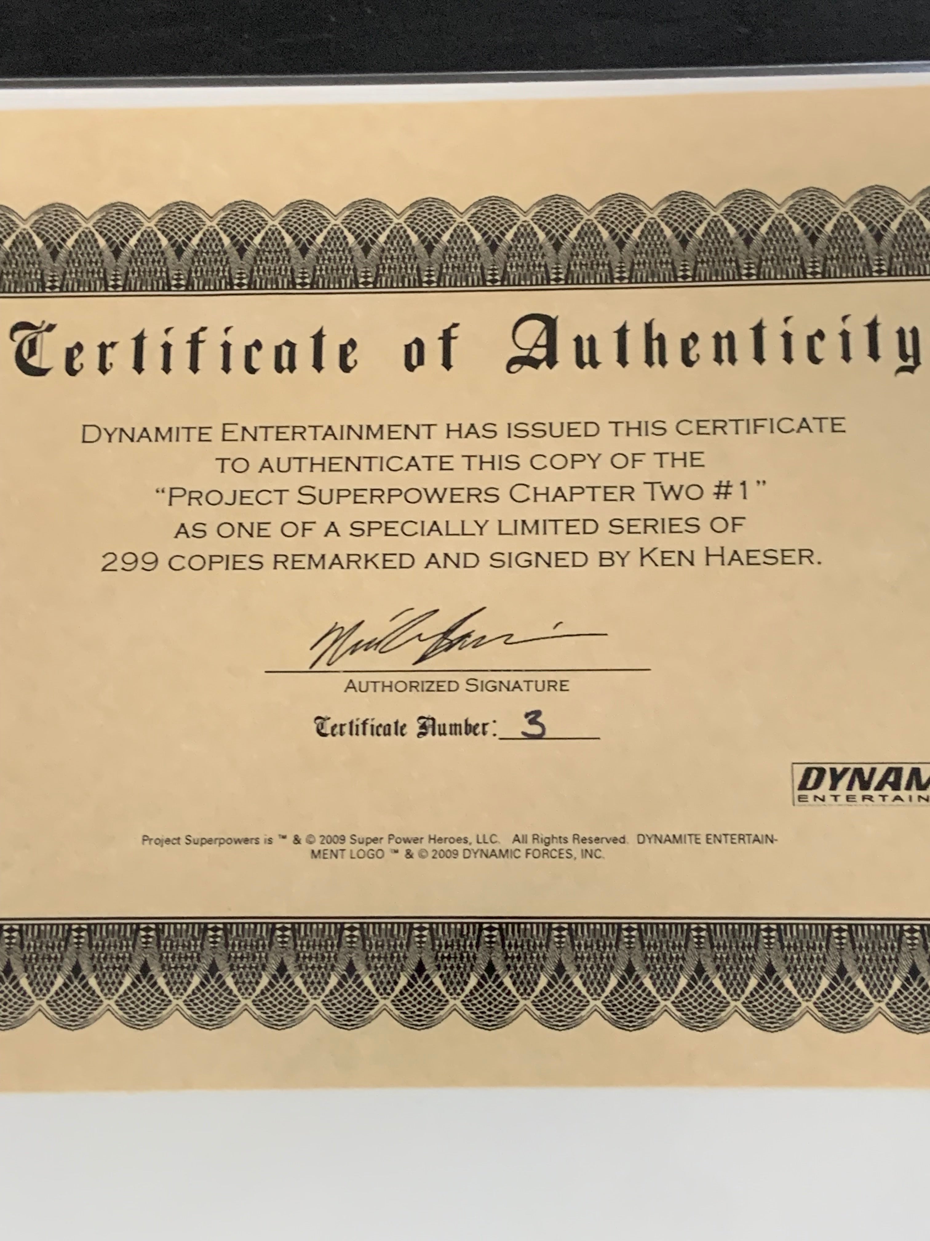 Project Superpowers Chapter Two 1 Custom Signed Sketch with COA