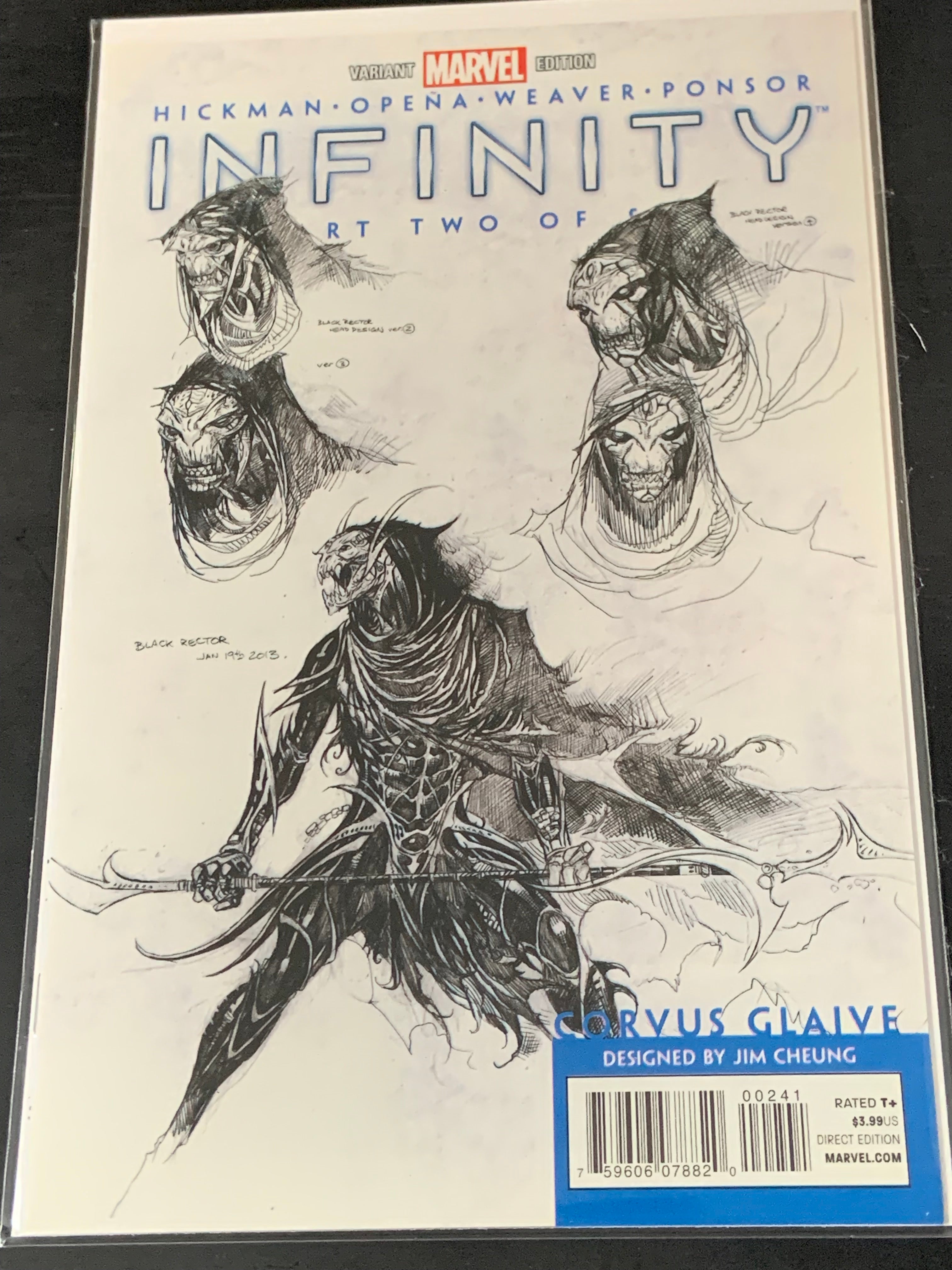 Infinity 2 Marvel 2013 1:50 Corvus Glaive Sketch Variant