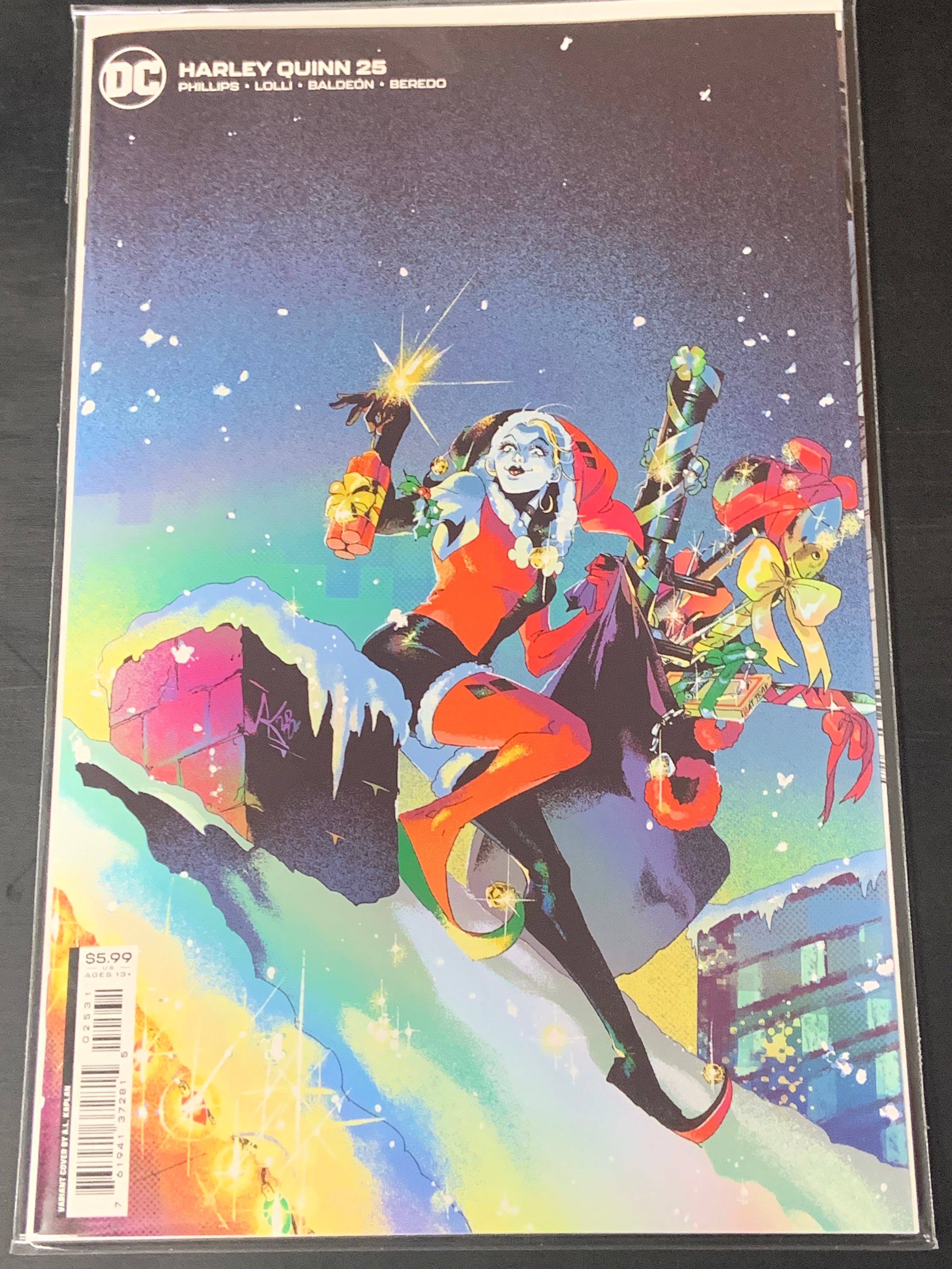 Harley Quinn 25 Marvel 2023 Kaplan Holiday Cardstock Variant