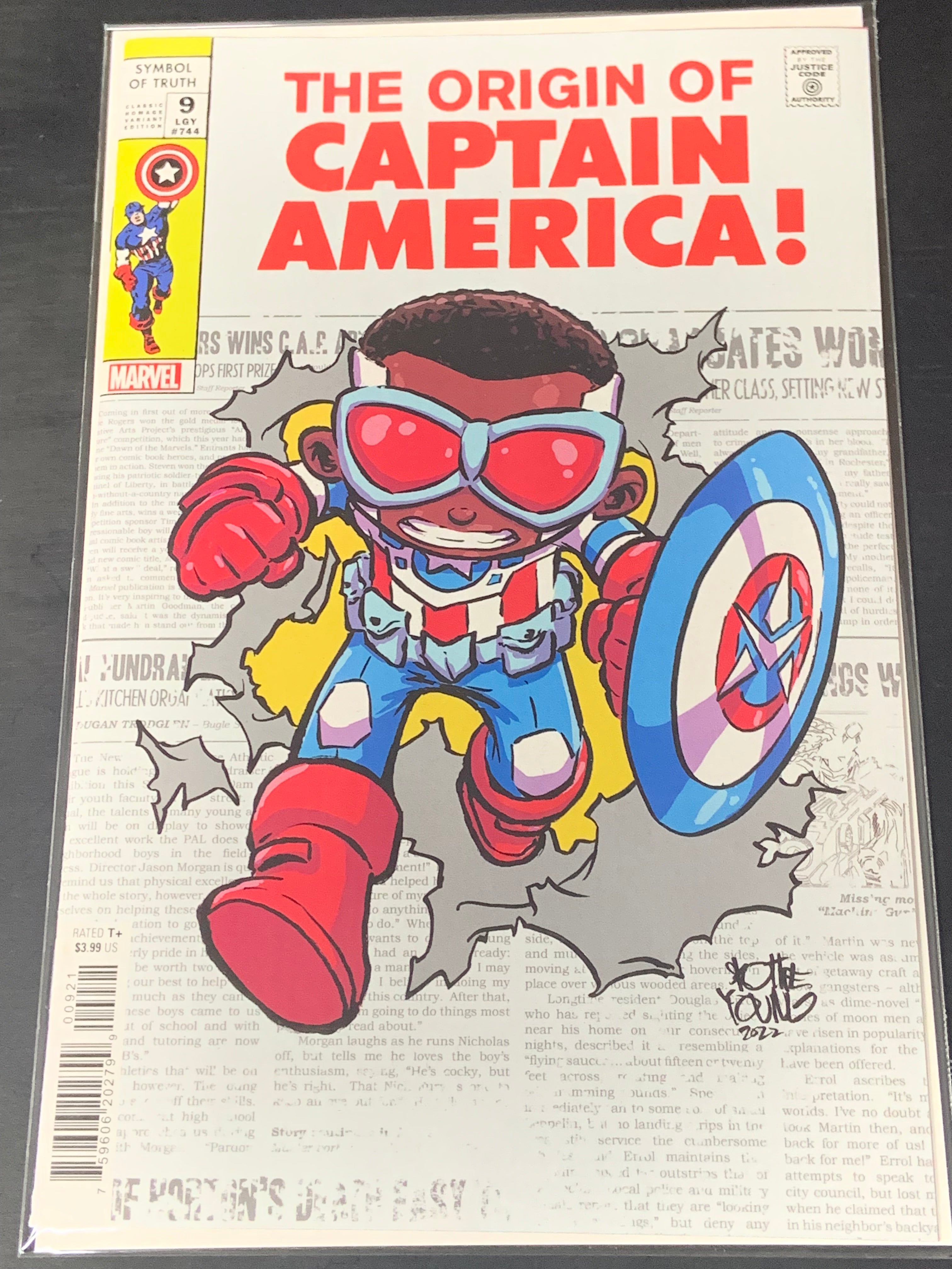 Captain America Symbol of Truth 9 Marvel 2023 Skottie Young Classic Homage Variant