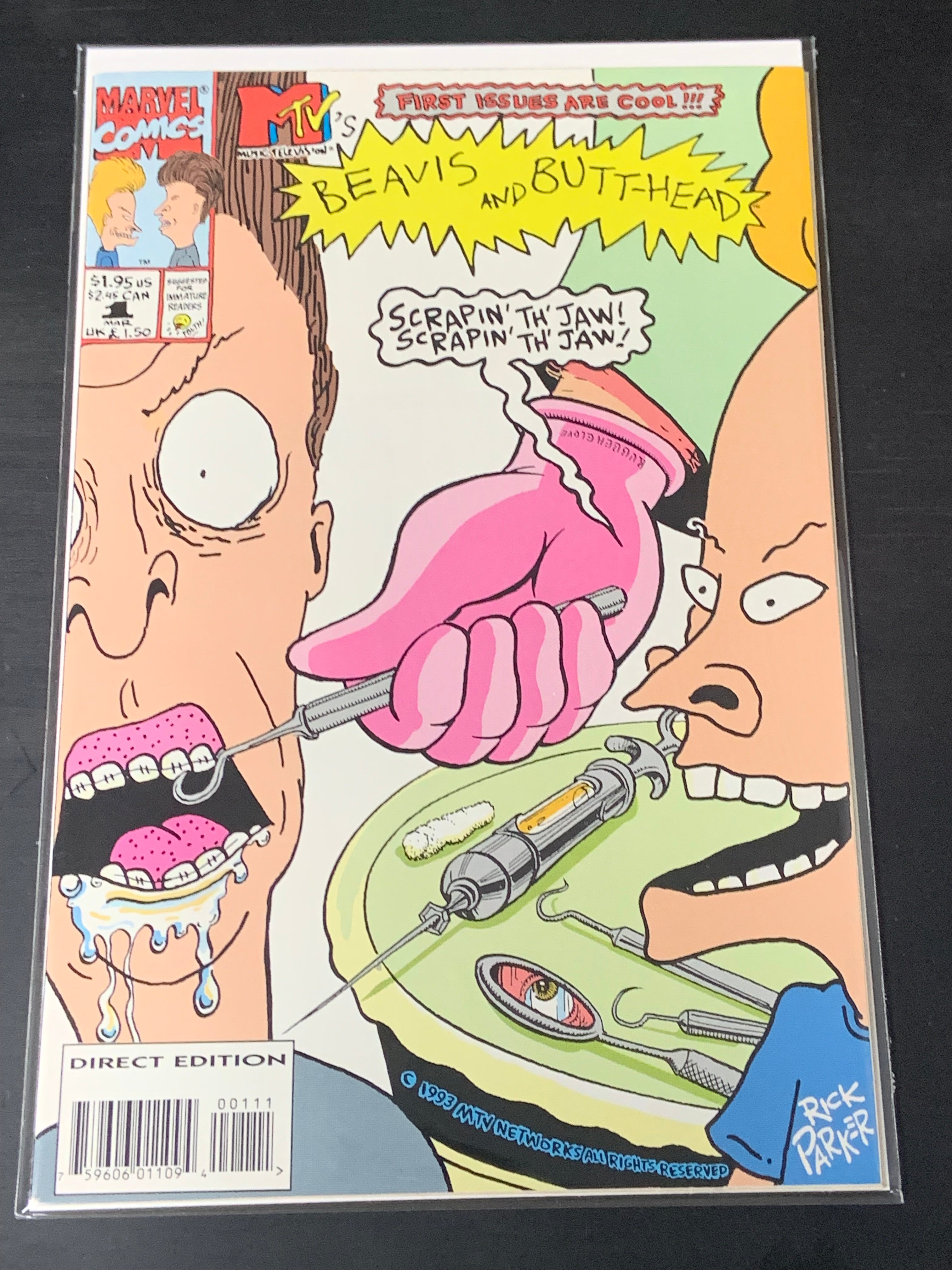 Beavis and Butthead 1 Marvel 1994 1st Comic App of Beavis, Butthead & Daria
