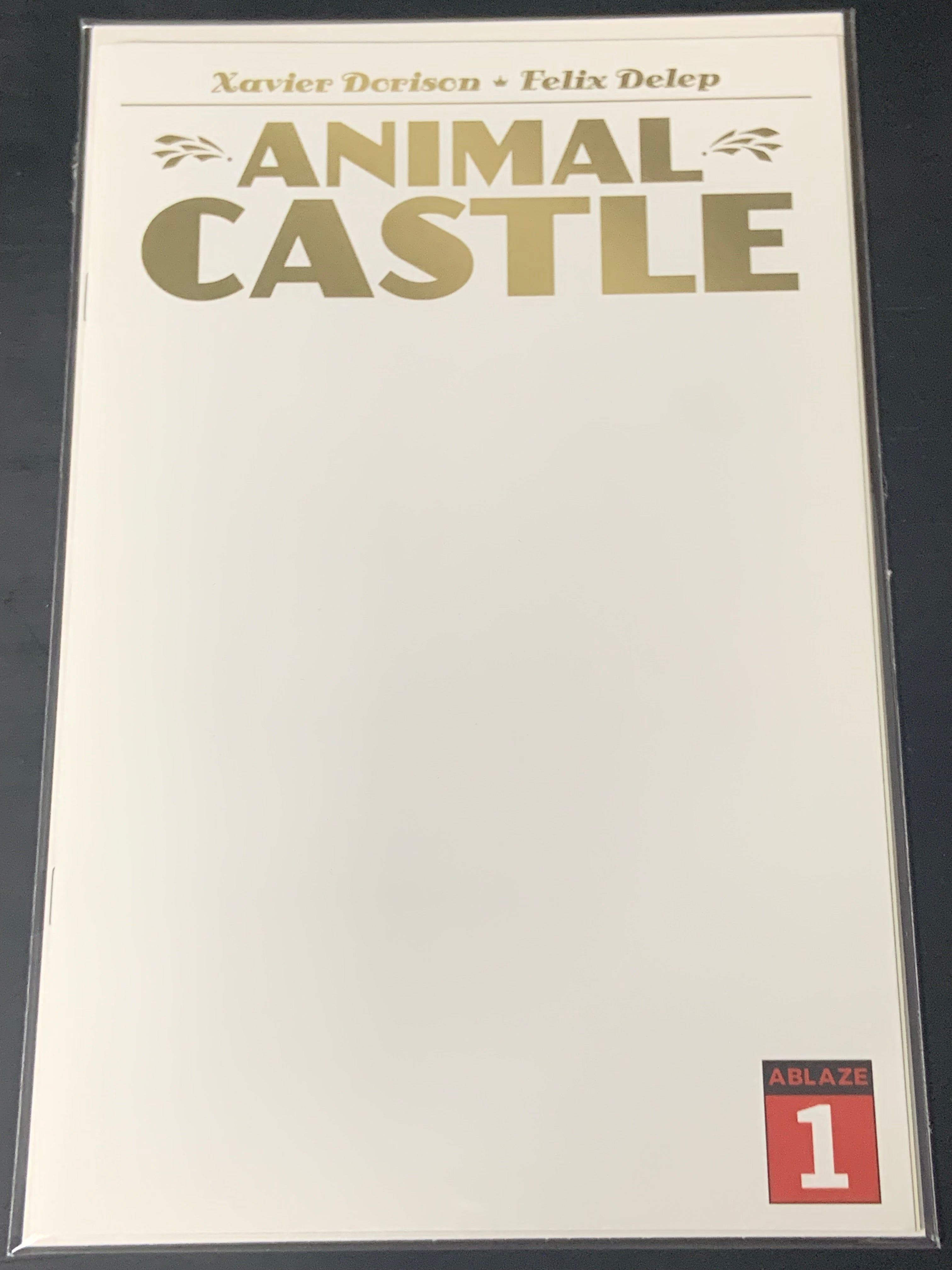 Animal Castle 1 Ablaze Comics Second Printing Blank Sketch Variant
