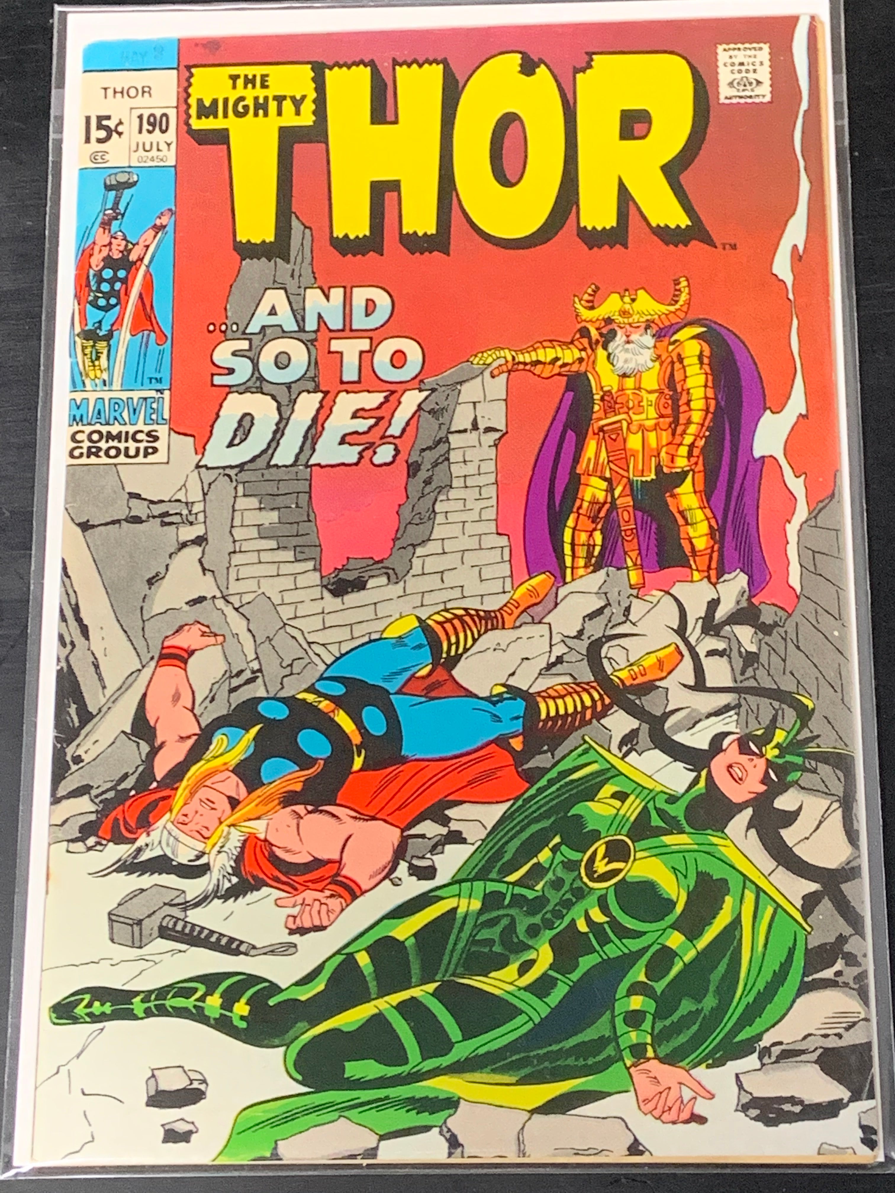 Thor 190 Marvel 1971 Classic Cover by John Buscema
