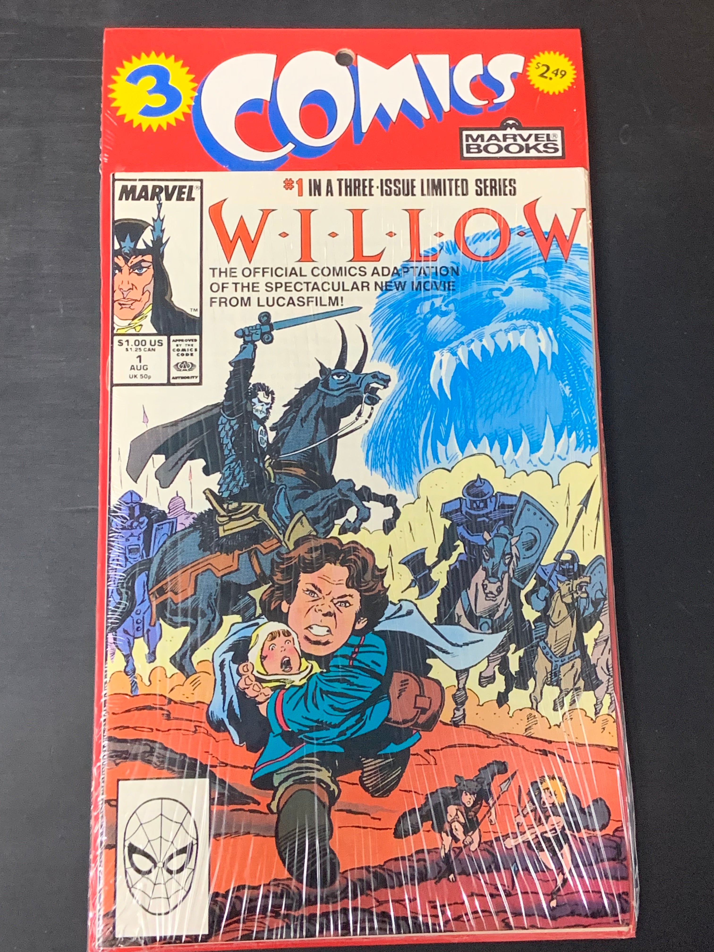 Willow 1,2,3 Marvel 1988 Sealed Combo Pack Full Set