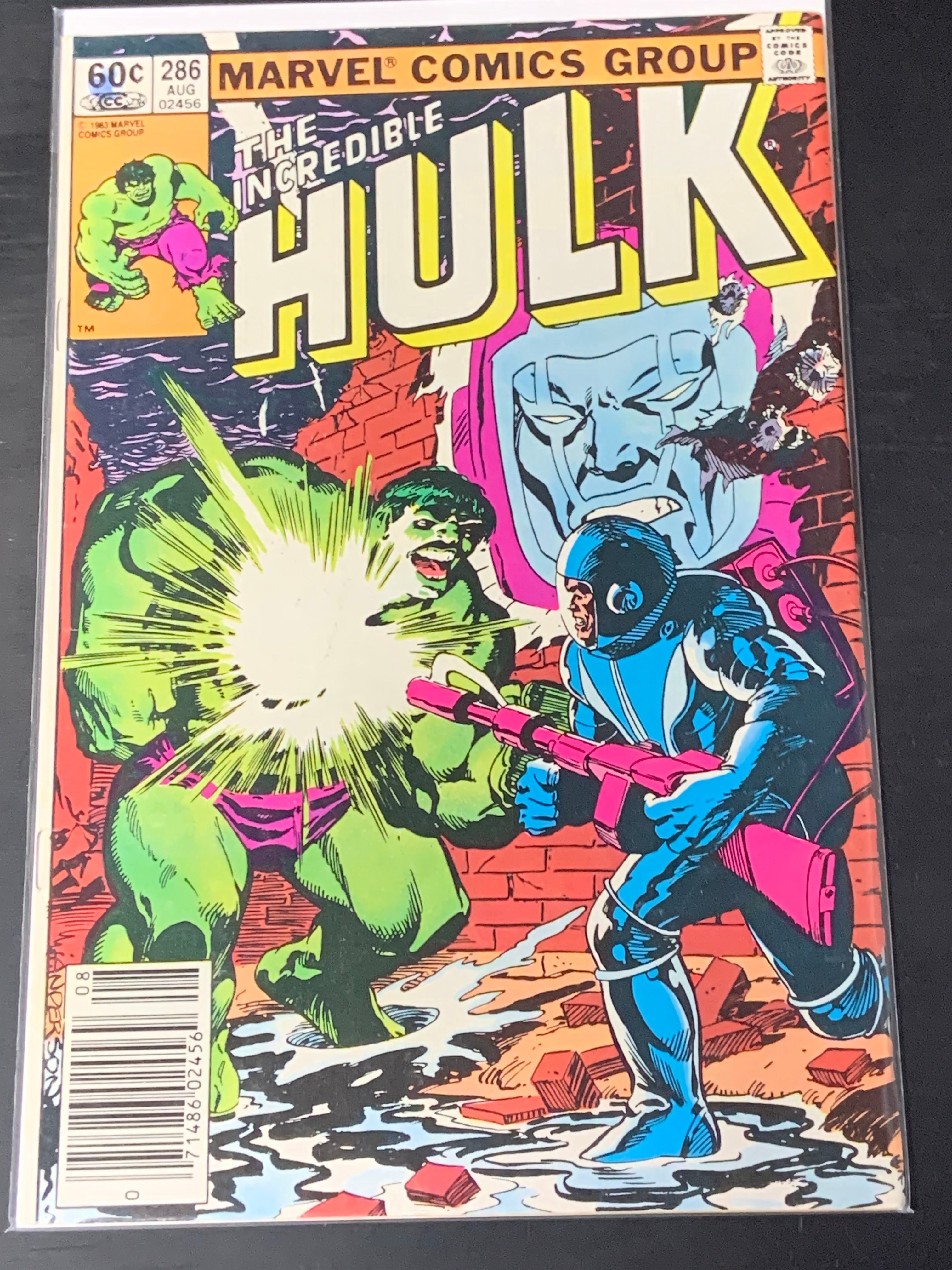 Hulk 286 Marvel 1983 Kang App, Mark Jewelers Insert