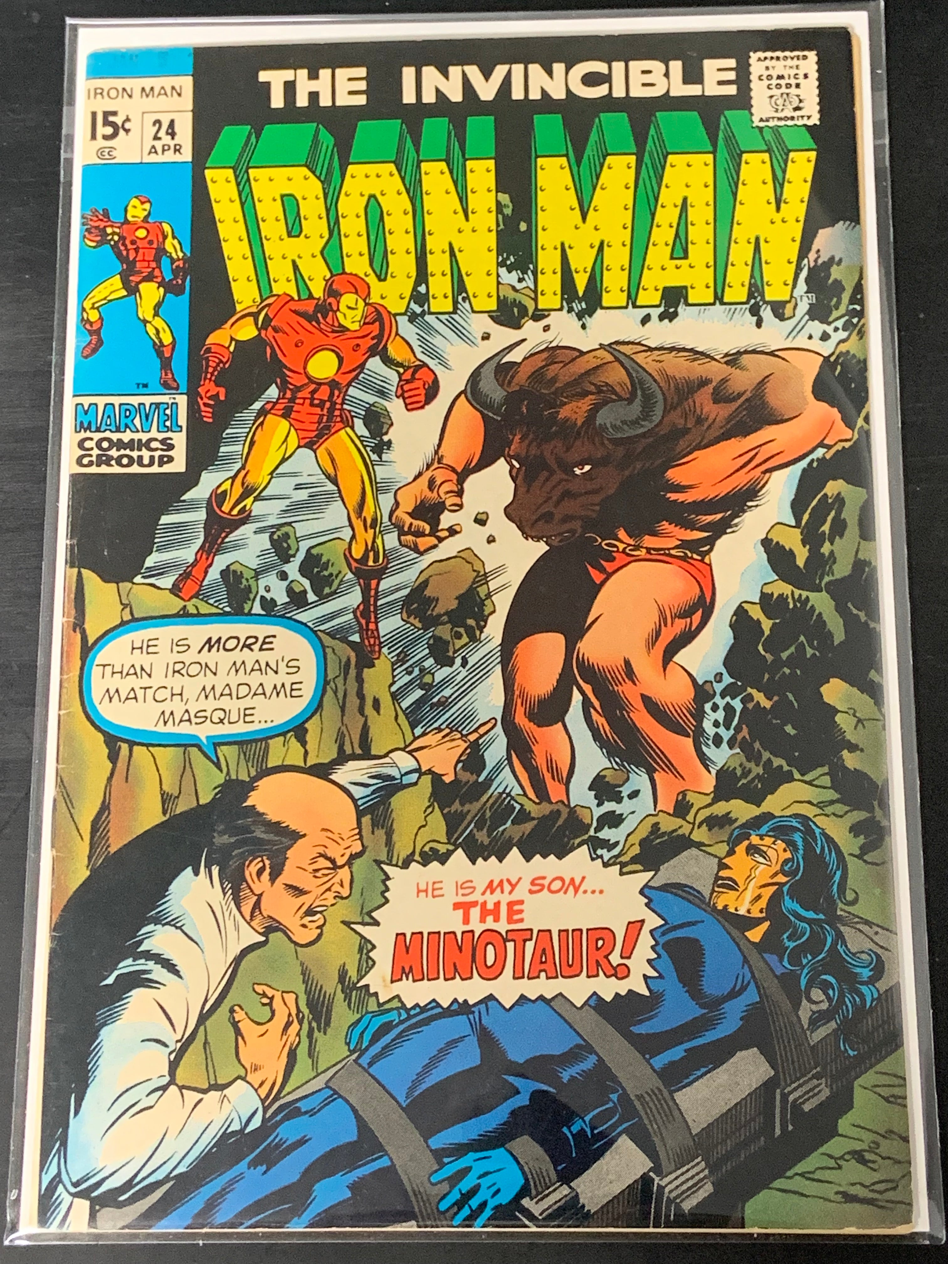 Iron Man 24 Marvel 1970 Early Minotaur & Madame Masque