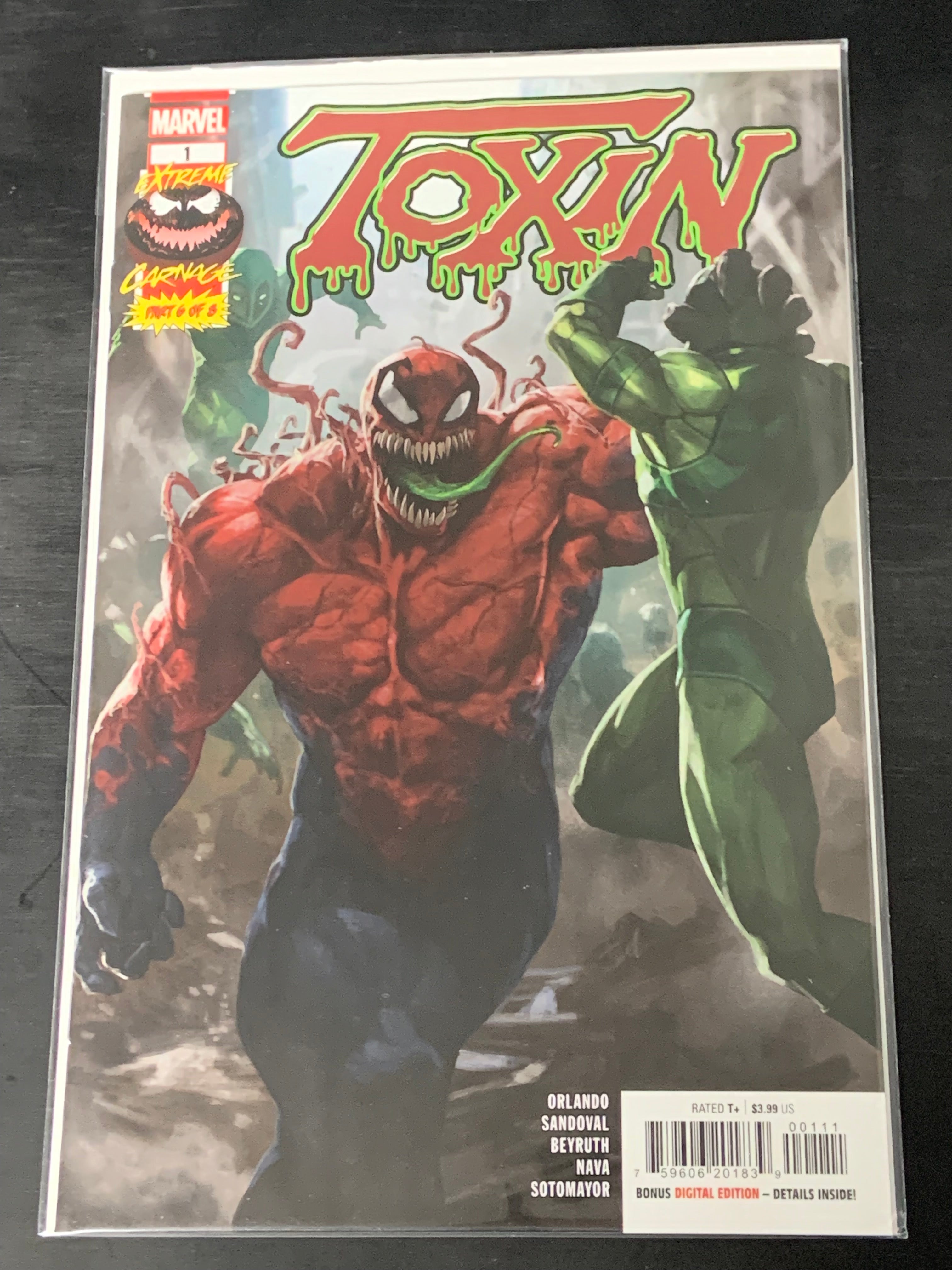 Extreme Carnage Toxin 1 Marvel Skan Cover