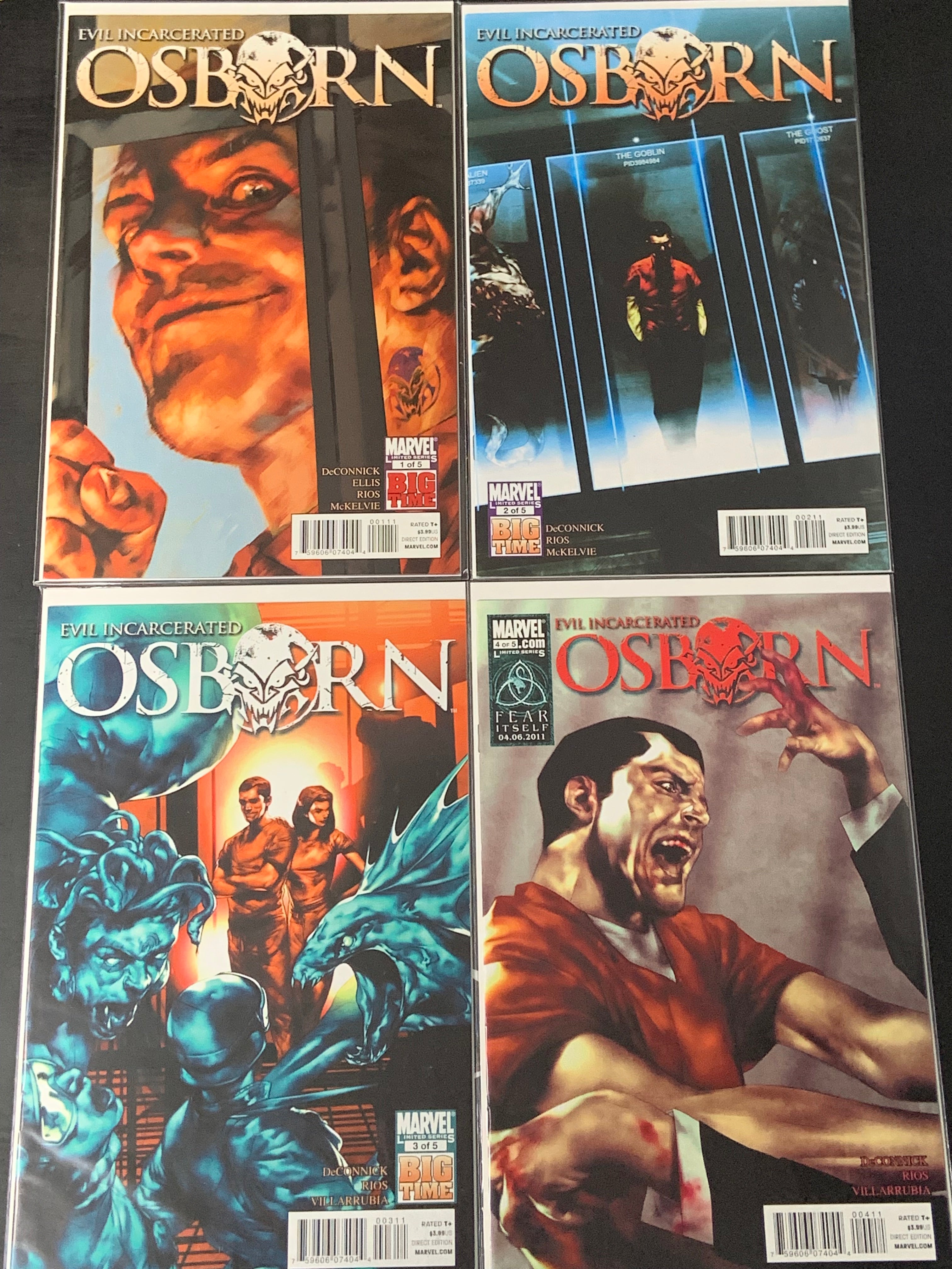 Evil Incarcerated Osborn 1,2,3,4,5 Marvel 2011 Set of 5 1st App of Toxie Doxie