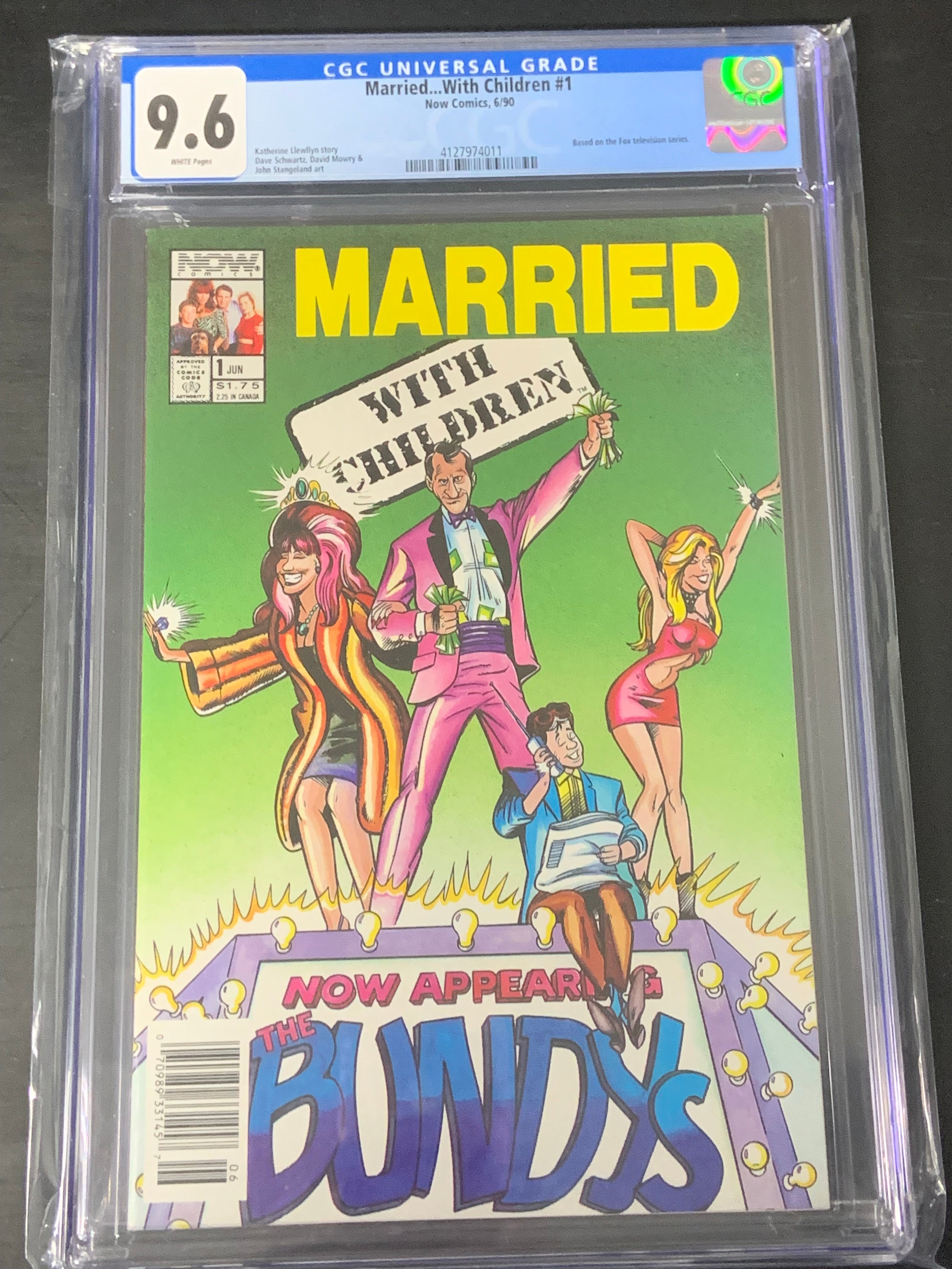 Married...With Children 1 Now Comics 1990 CGC 9.6 SCARCE NEWSSTAND