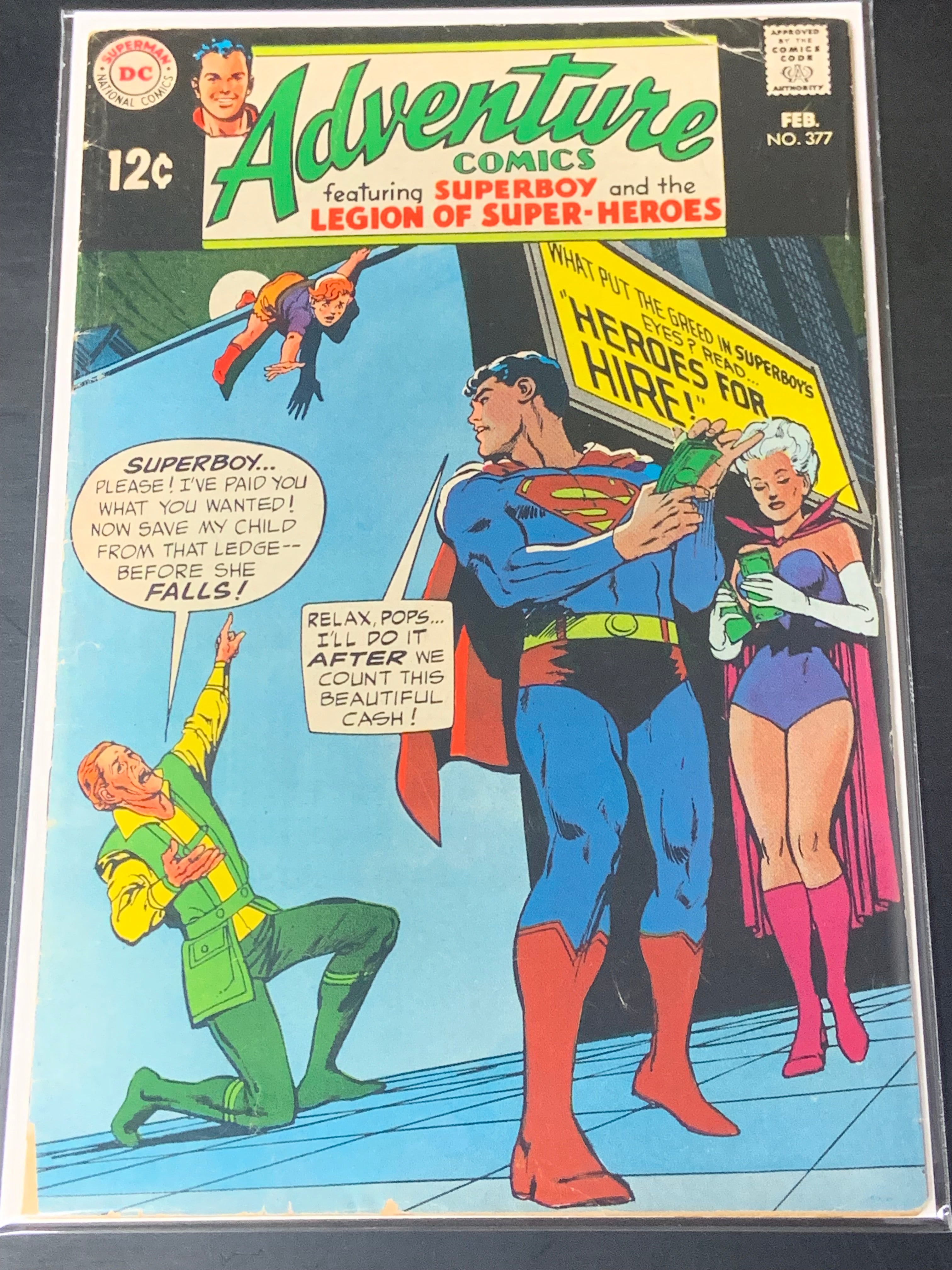 Adventure Comics 377 DC 1969 Neal Adams Cover