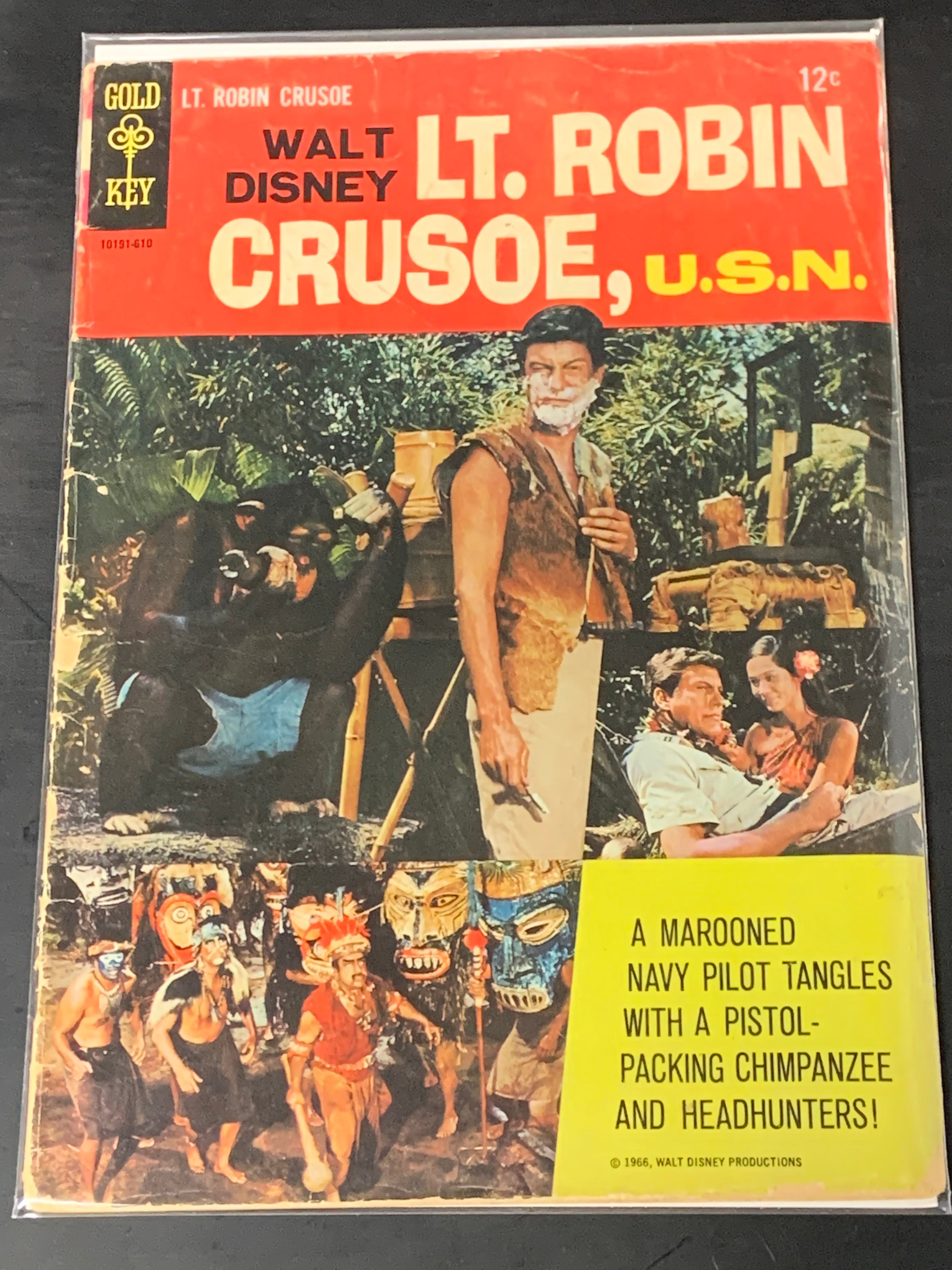 Walt Disney Lt. Robin Crusoe, U.S.N Gold Key 1966 Silver Age