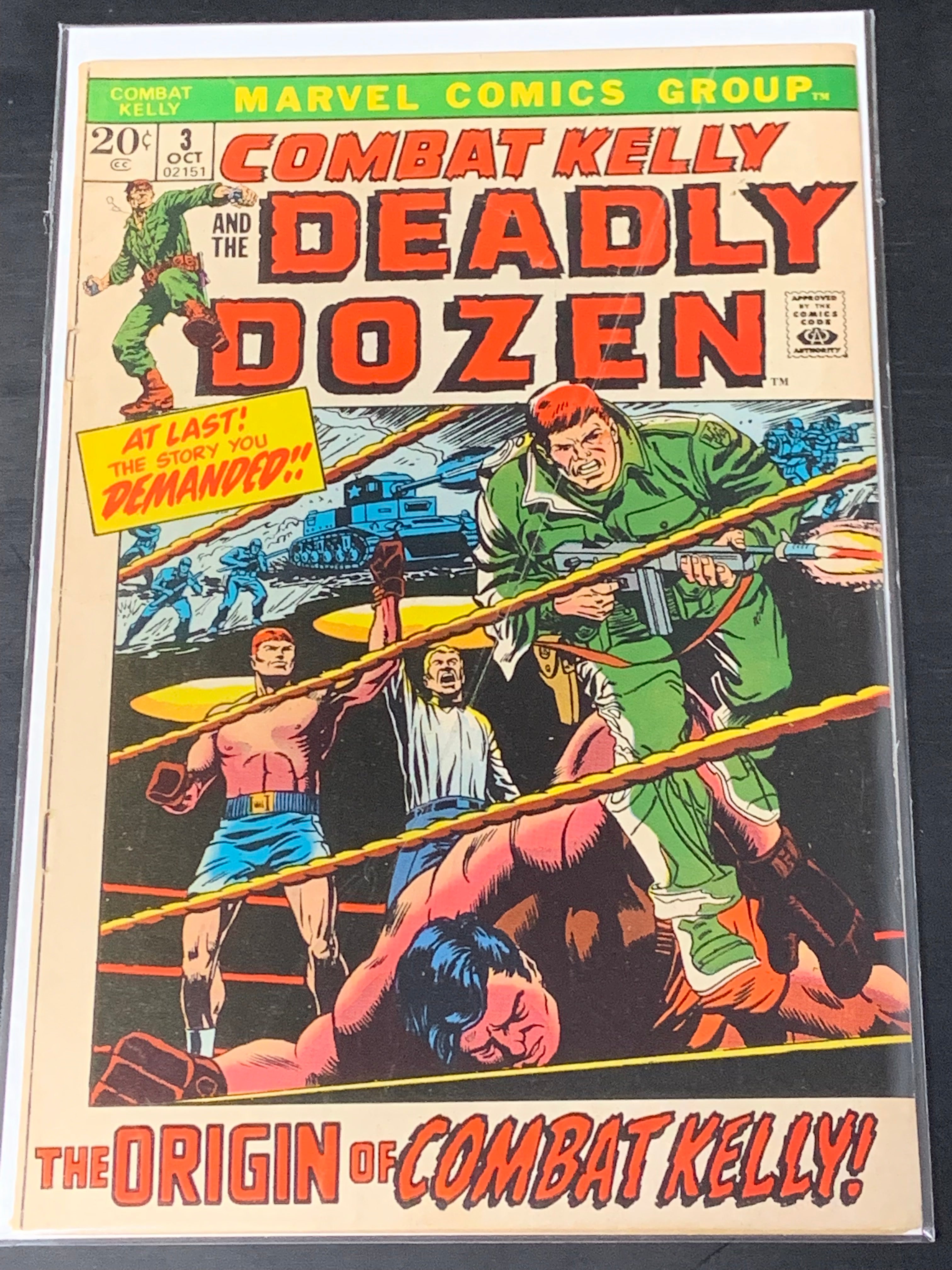 Combat Kelly 3 Marvel 1972 The Origin of Combat Kelly