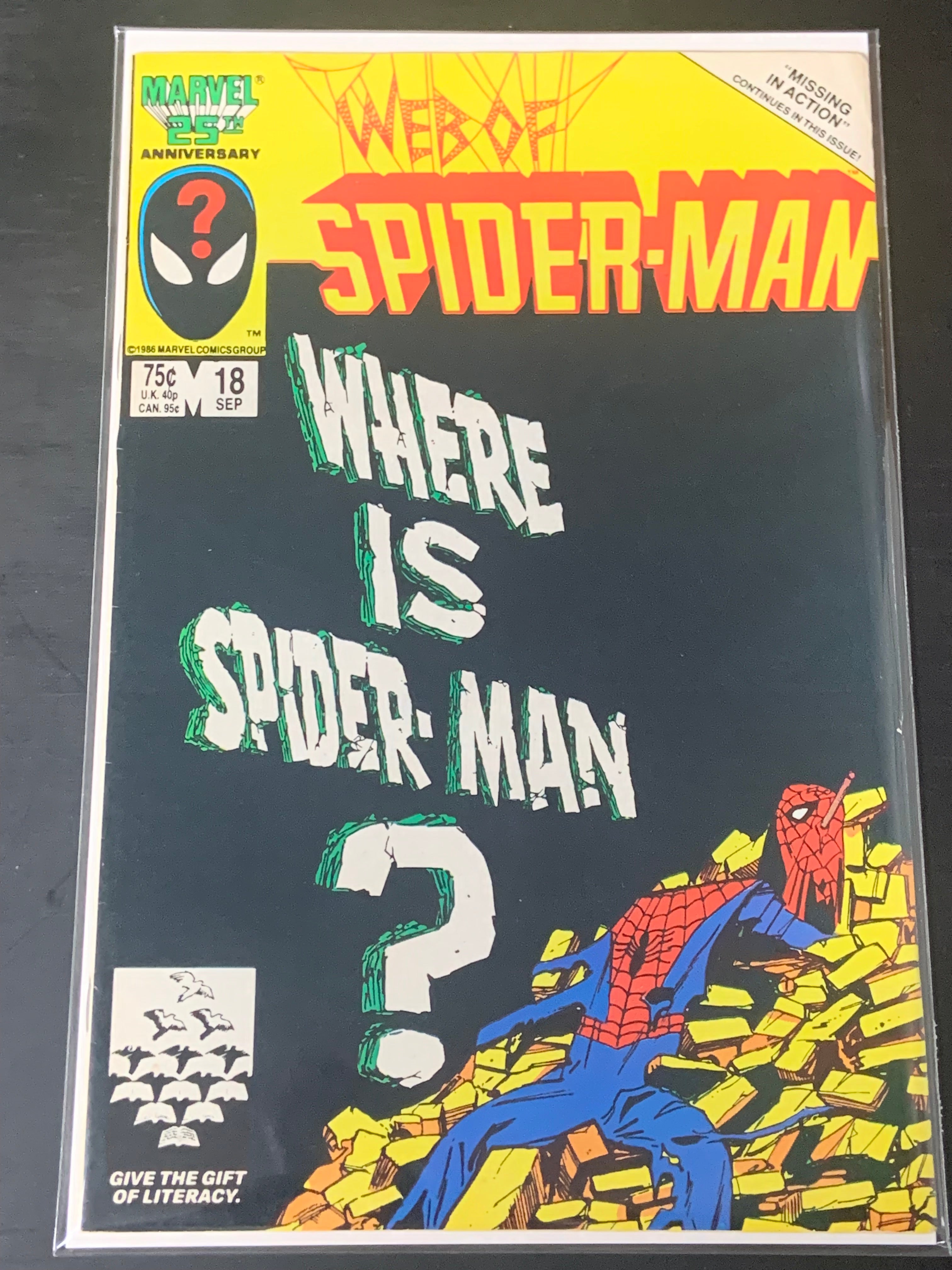 Web of Spider-man 18 Marvel 1986 1st Cameo of Eddie Brock