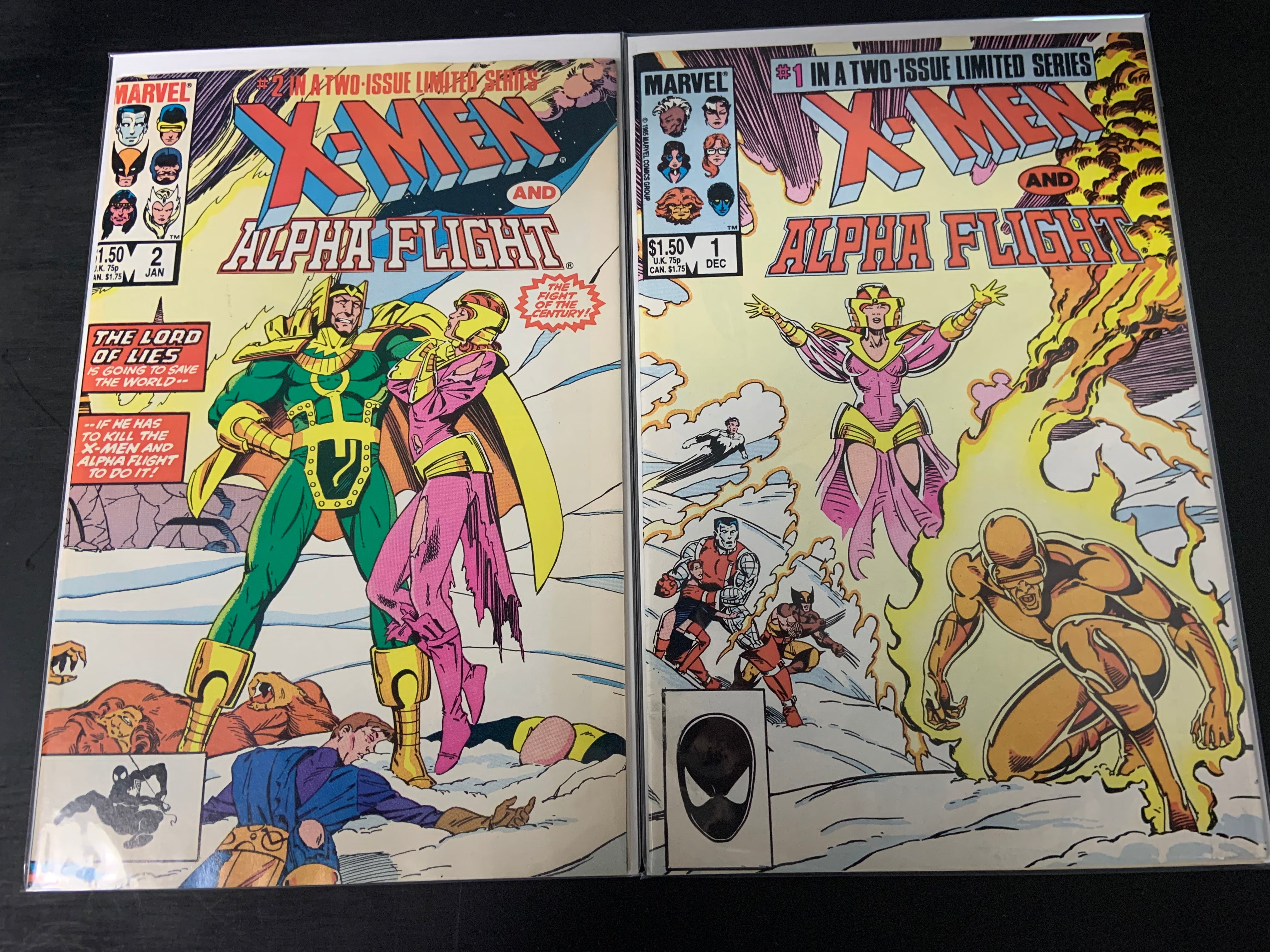 X-Men and Alpha Flight 1 & 2 Marvel 1985 1st App of "Those Whos Sit Above"