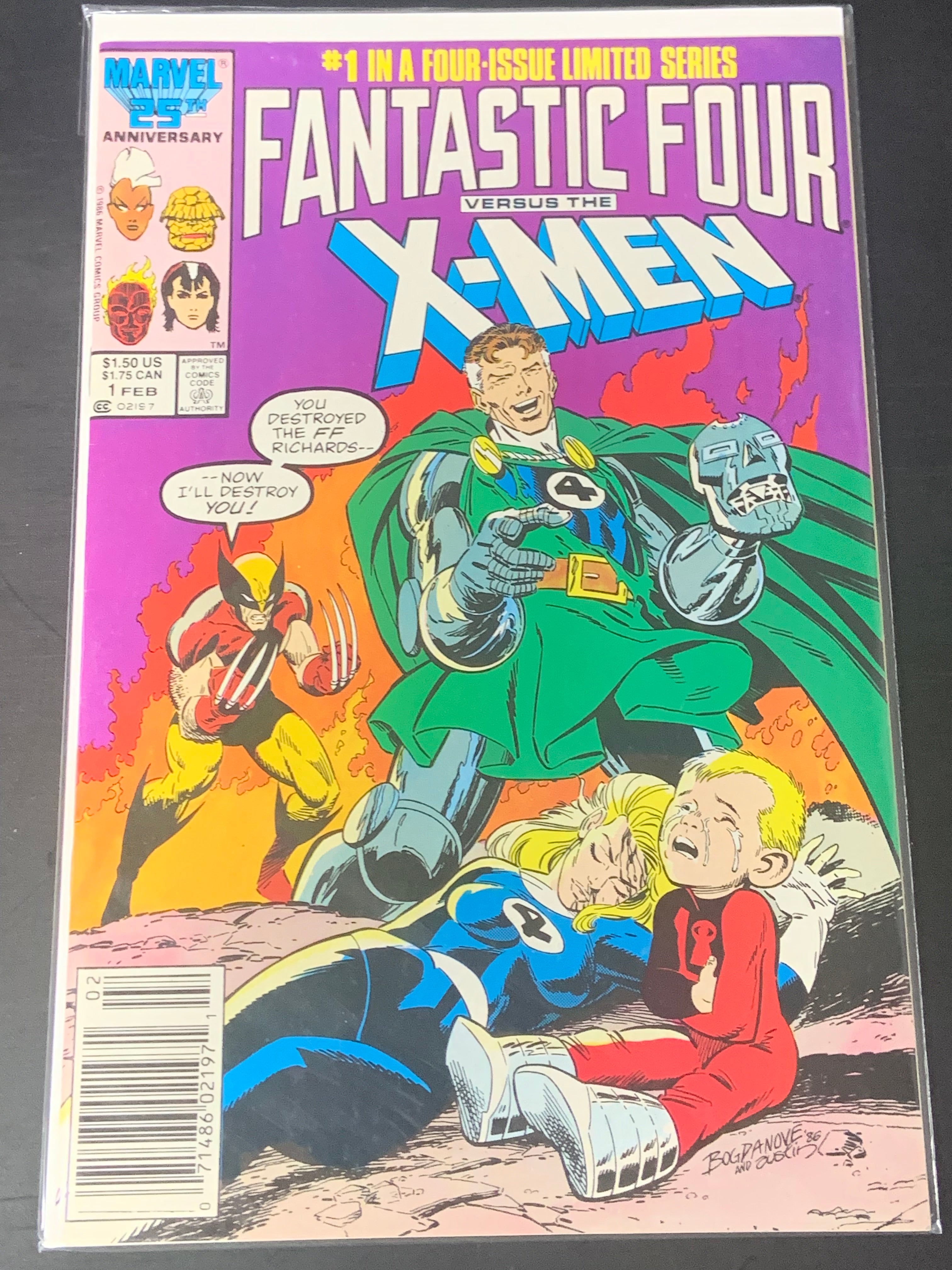 Fantastic Four Versus The X-Men 1 Marvel 1986 Newsstand Edition