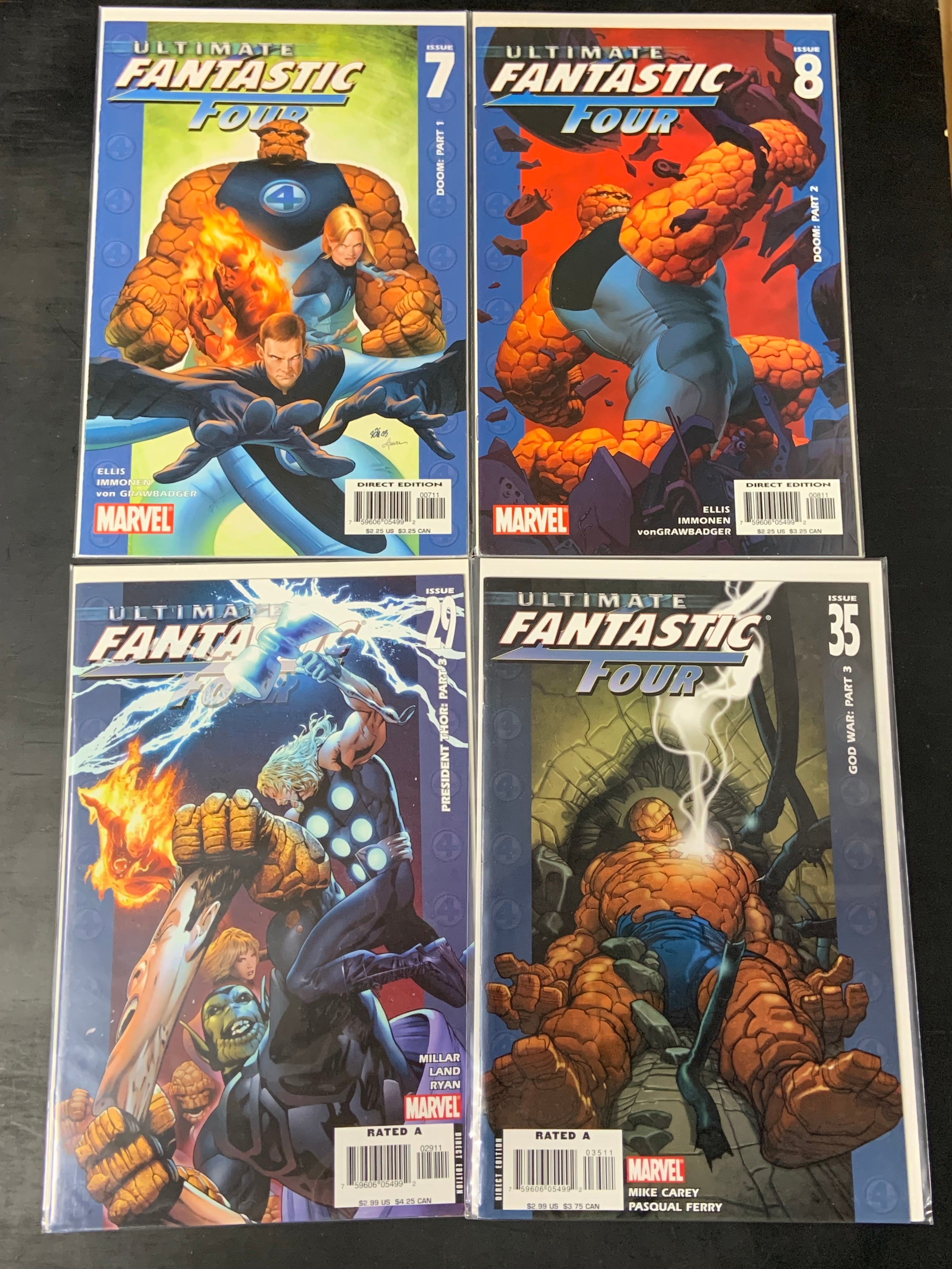 Ultimate Fantastic Four Set Marvel 2004 Series 10 Issues