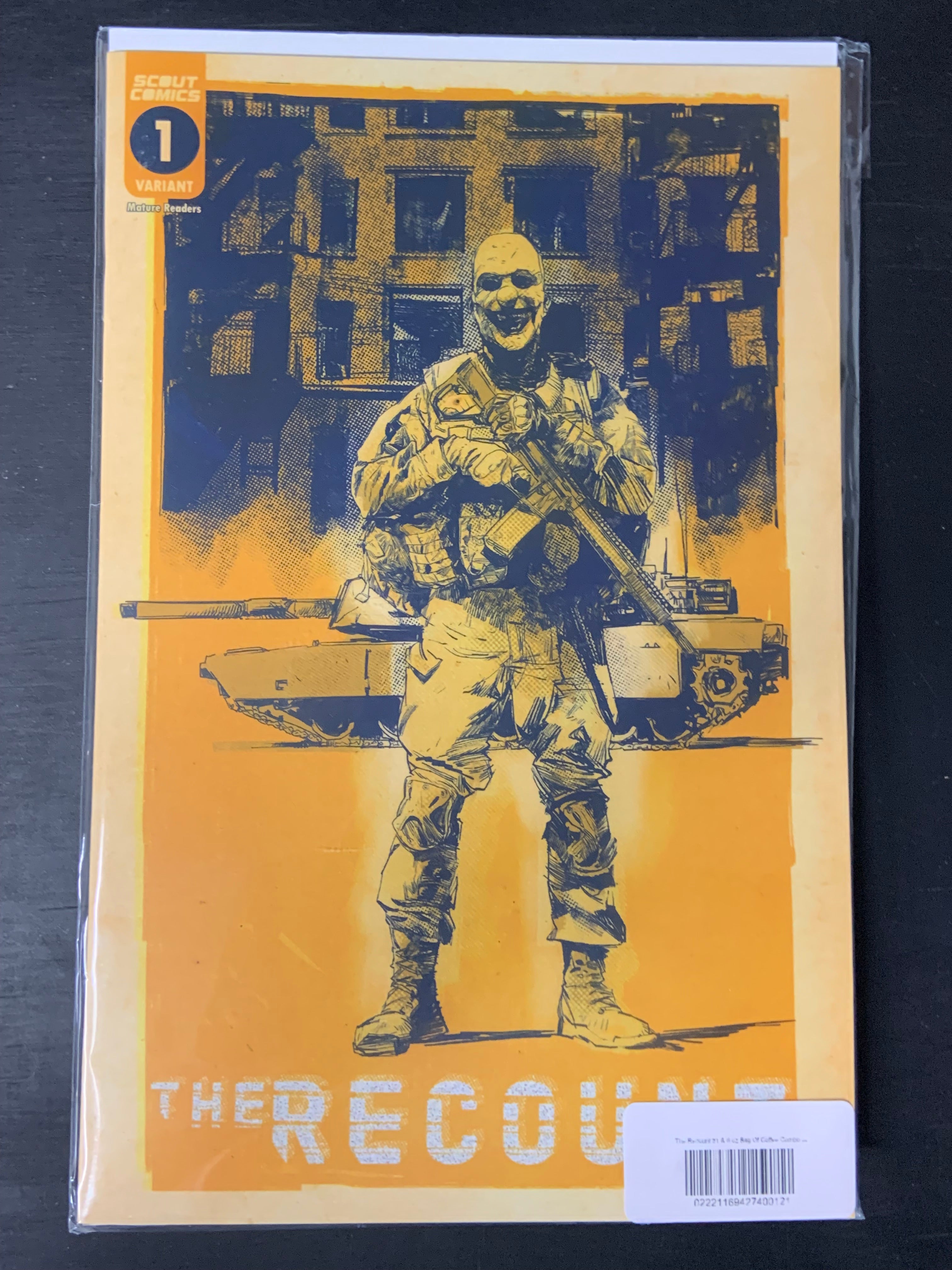 The Recount 1 Scout Comics 2023 Limited Edition Variant With 6oz Bag of Coffee