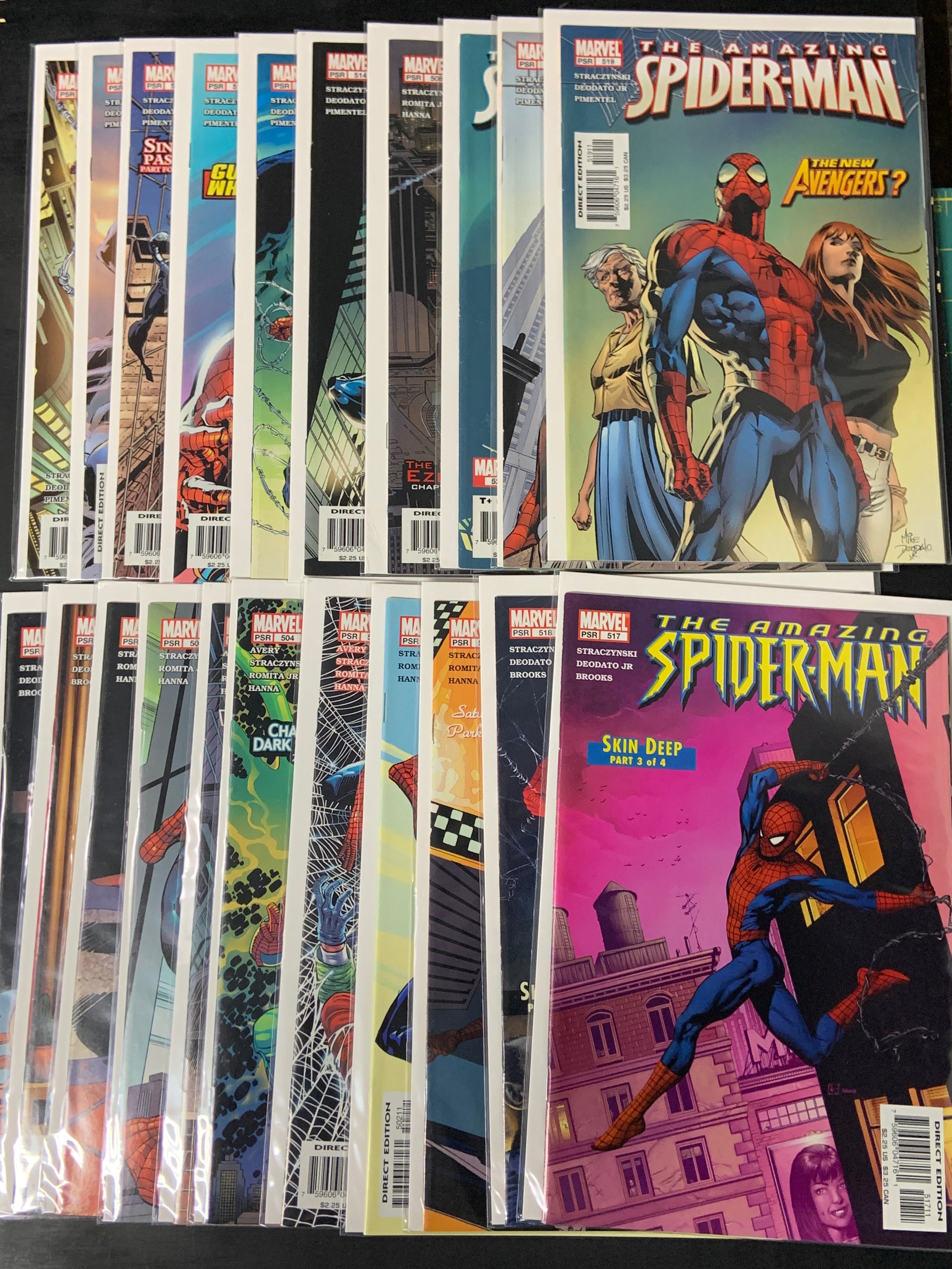 Amazing Spider-Man 501-521 Marvel 2005 Sins Past Story Arc, 20 Book Set