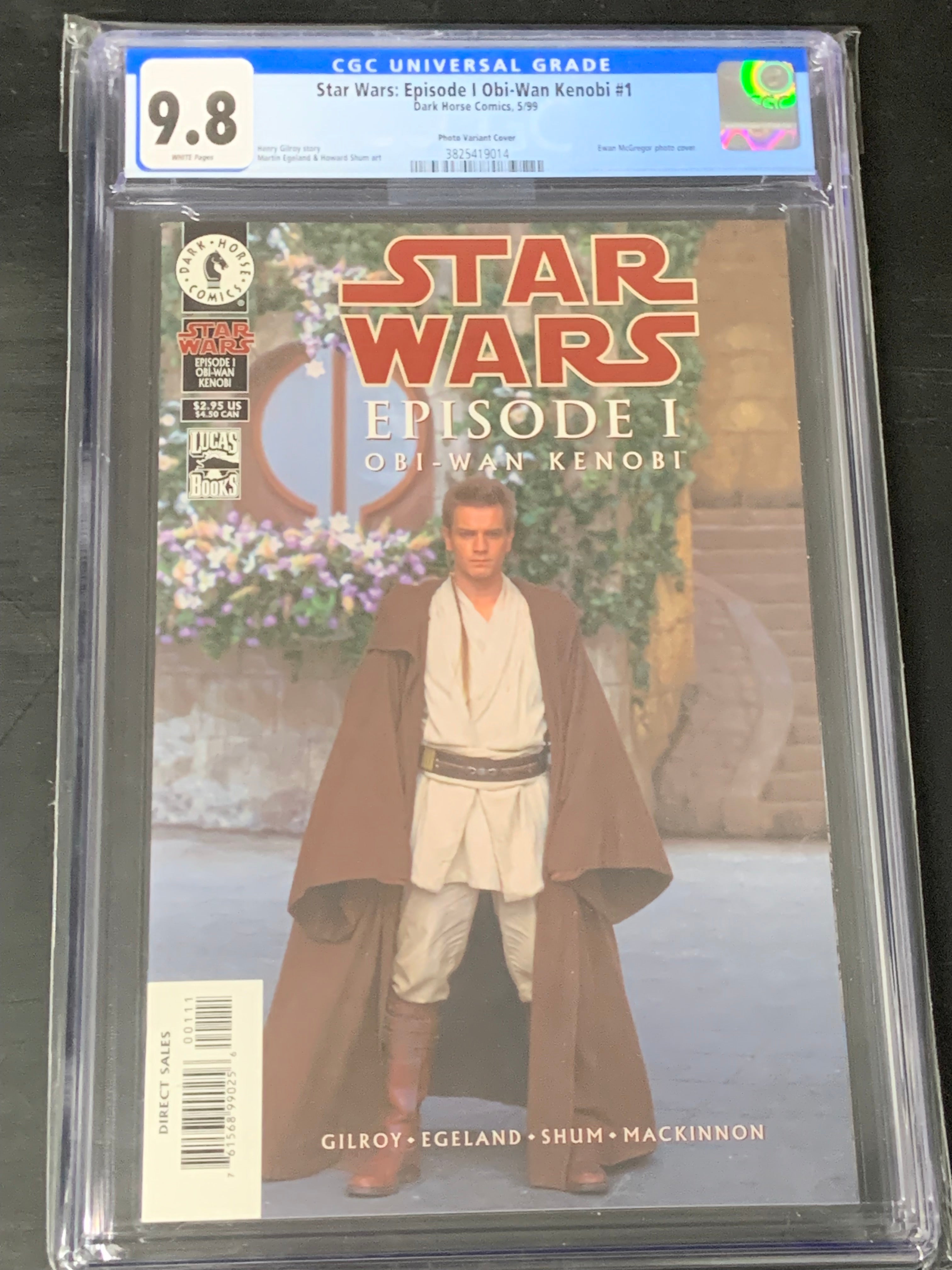 Star Wars: Episode 1 Obi-Wan Kenobi 1 Dark Horse 1999 CGC 9.8 Photo Variant