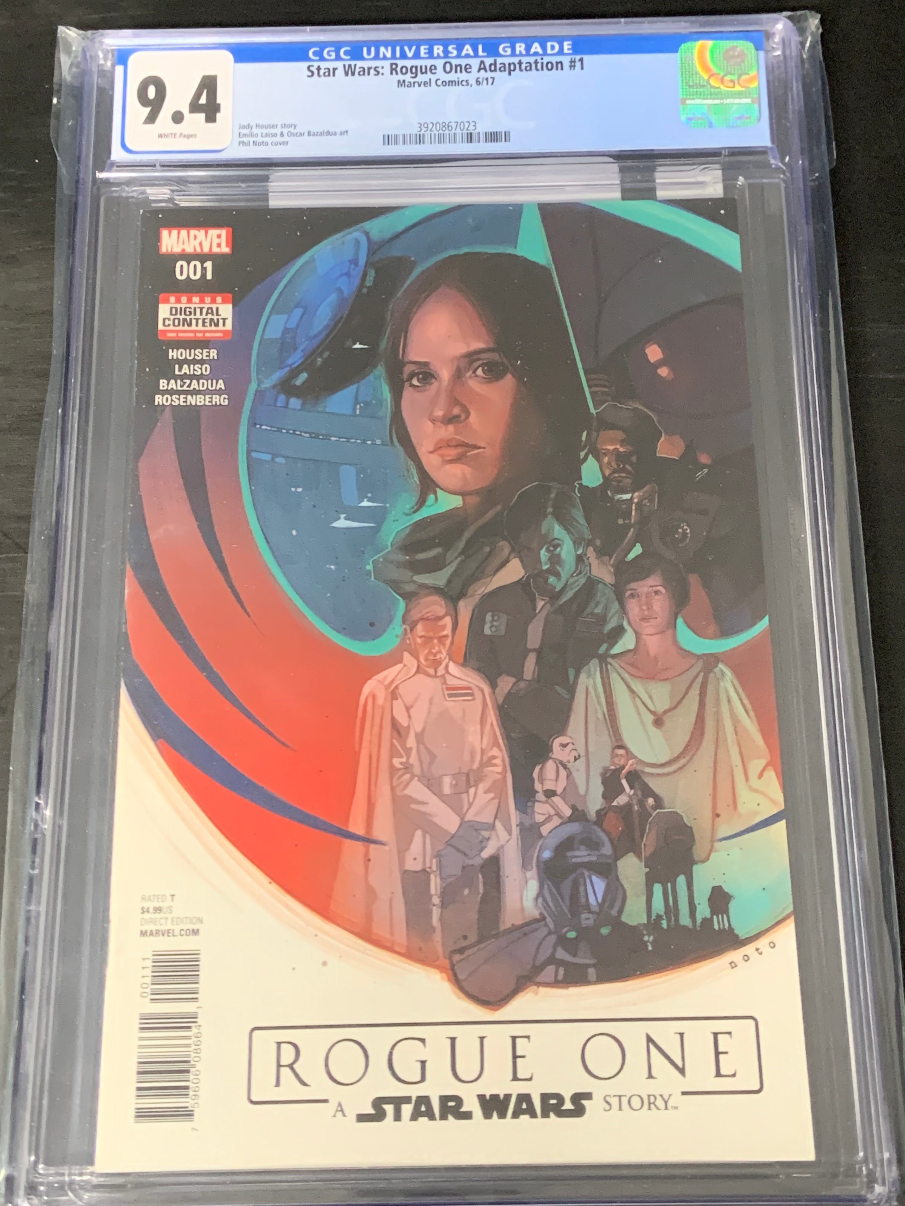 Star Wars Rogue One Adaptation 1 2017 CGC 9.4 1st App of Cassian Andor
