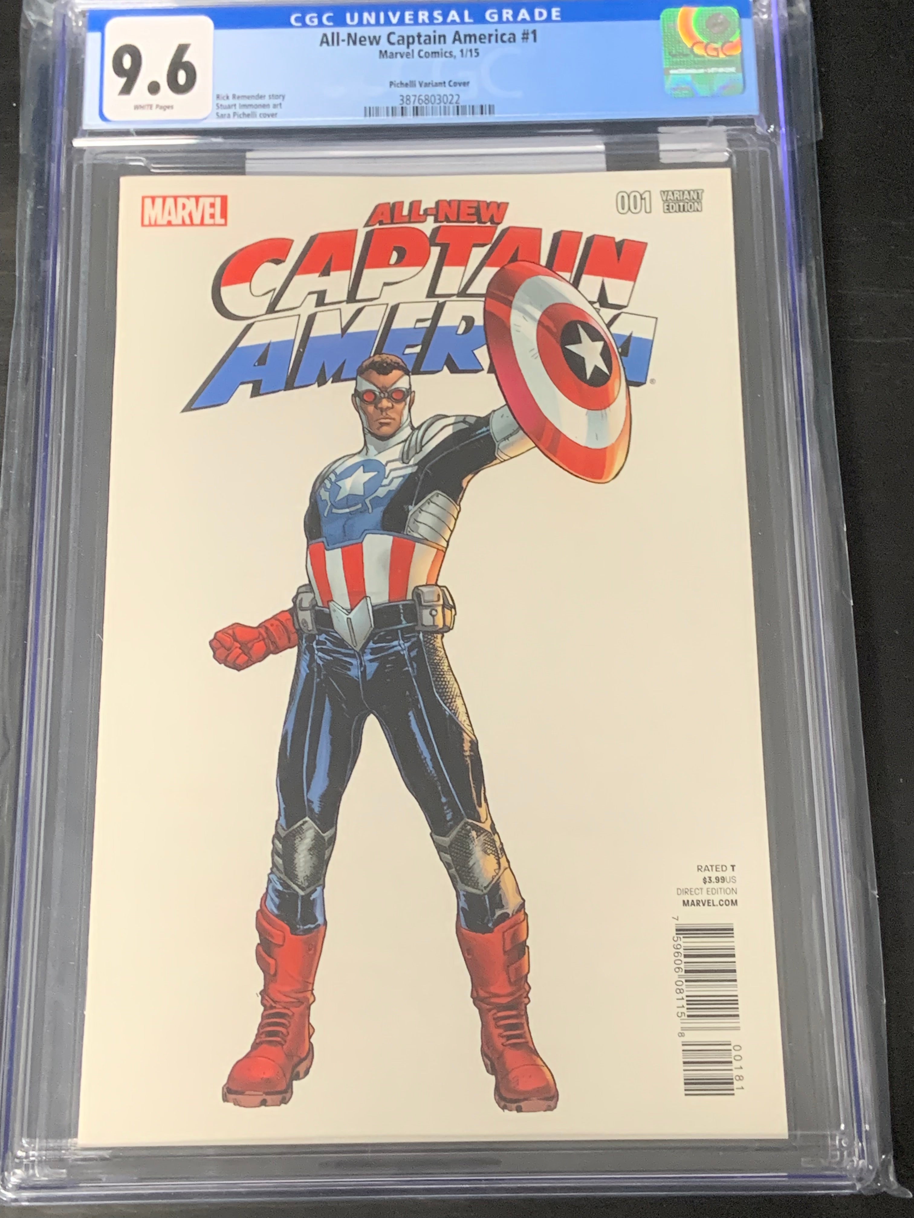 All-New Captain America 1 2015 1:25 Sara Pichelli Variant CGC 9.6
