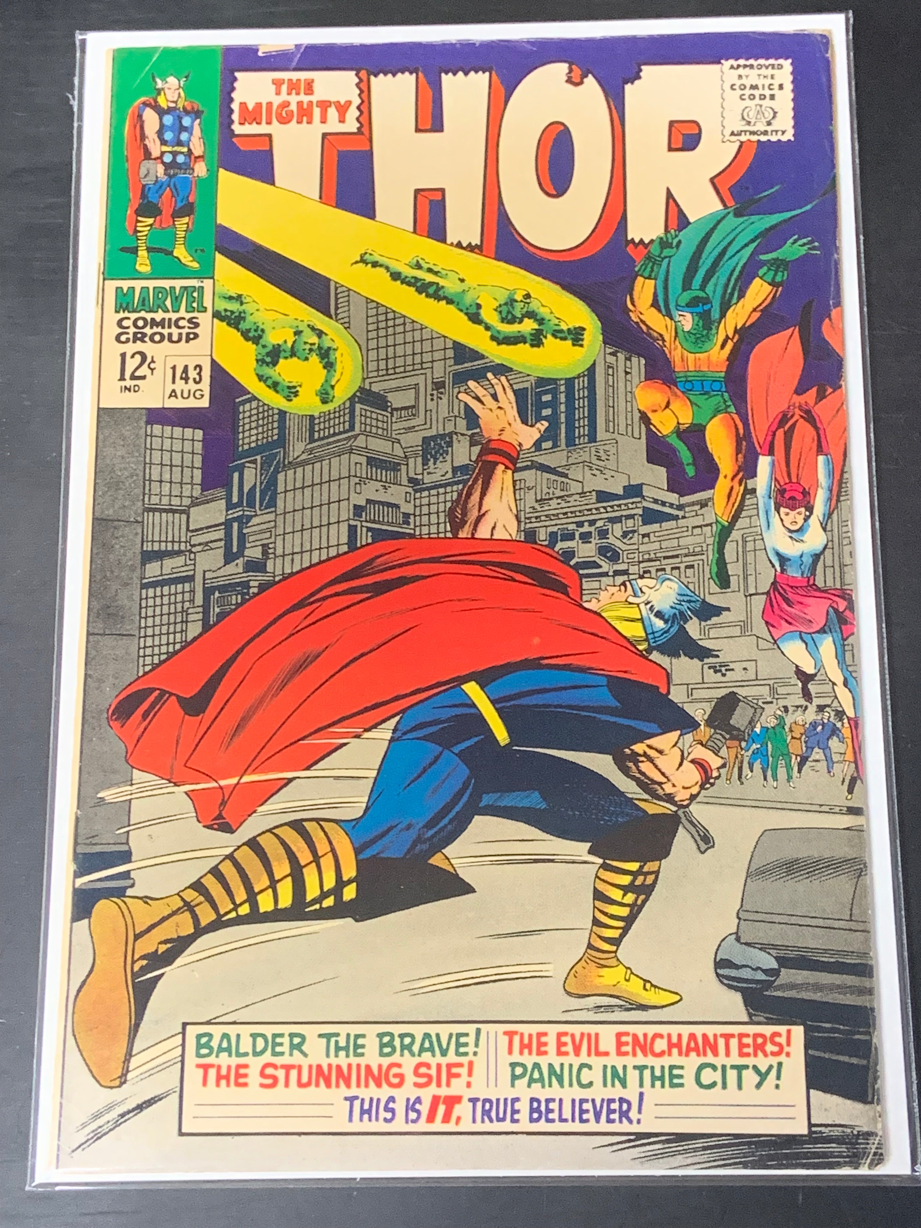 Thor 143 Marvel 1967 1st App of The Living Talisman & The Enchanters Three