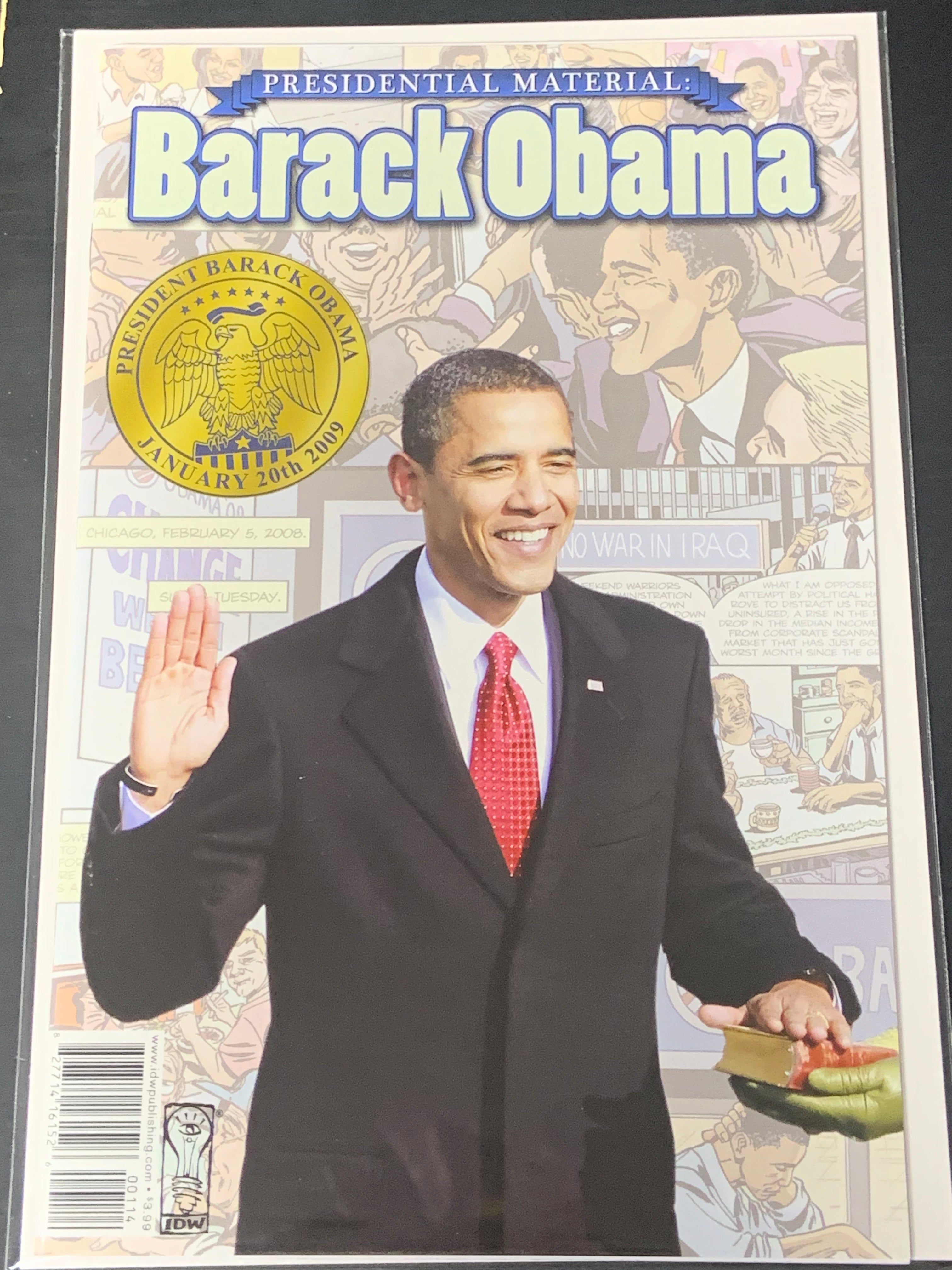 Barack Obama Presidential Material 1 IDW 2009 Fourth Printing Photo Cover
