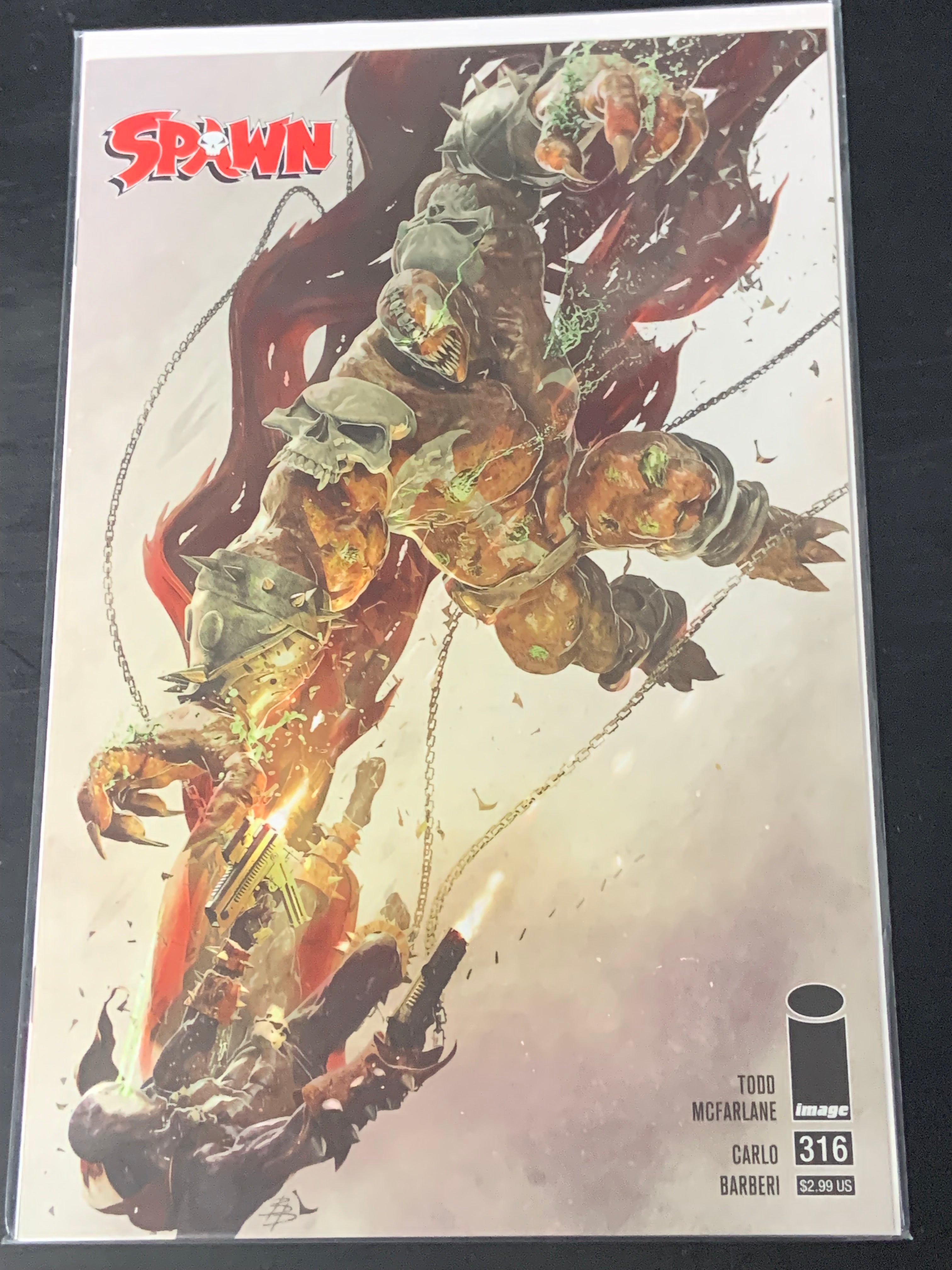 Spawn 316 Image 2021 Bjorn Barends Cover, 1st App of Plague Spawn