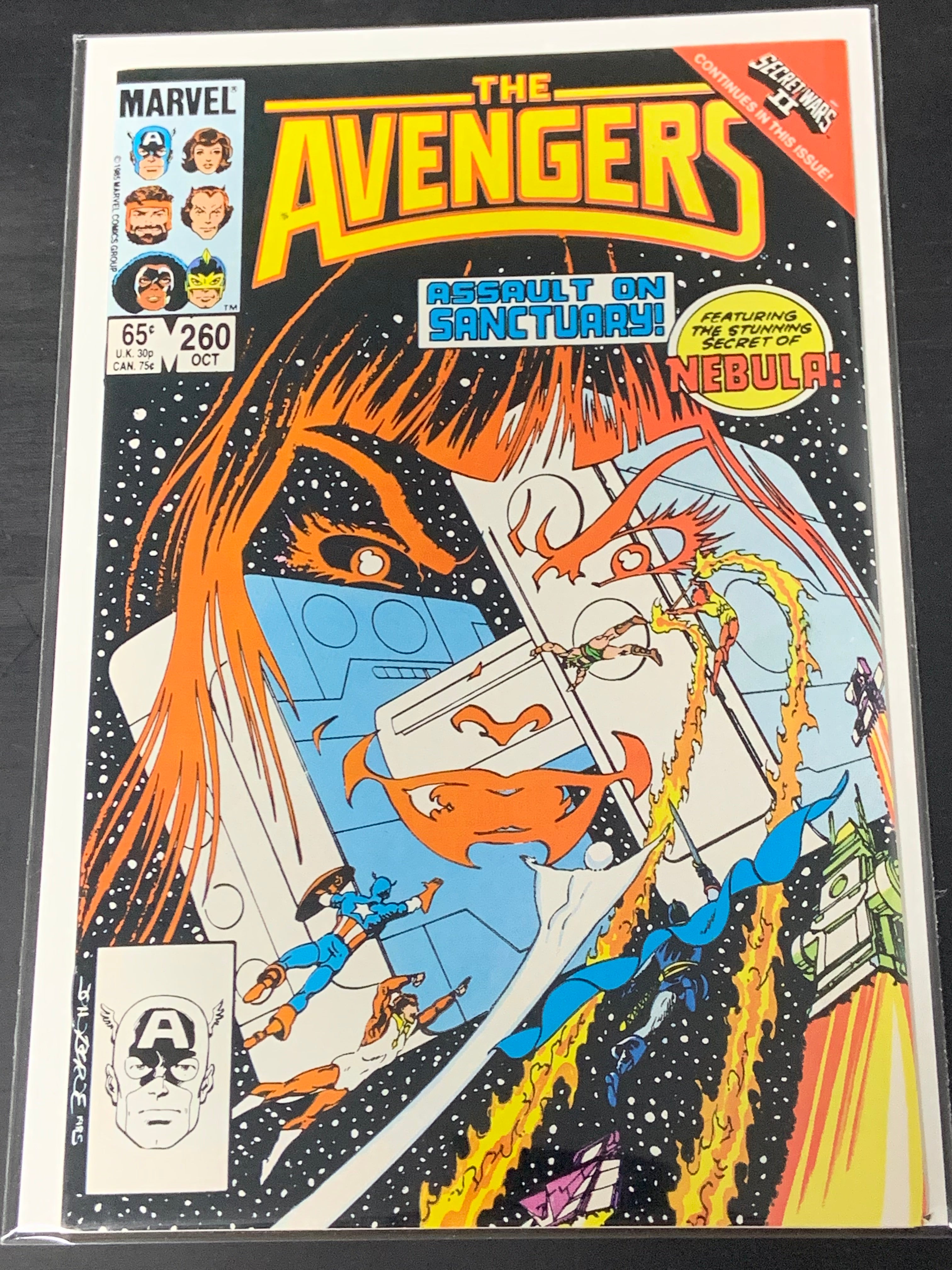 The Avengers 260 Marvel 1985 Origin, 3rd App And 1st Cover App Of Nebula!