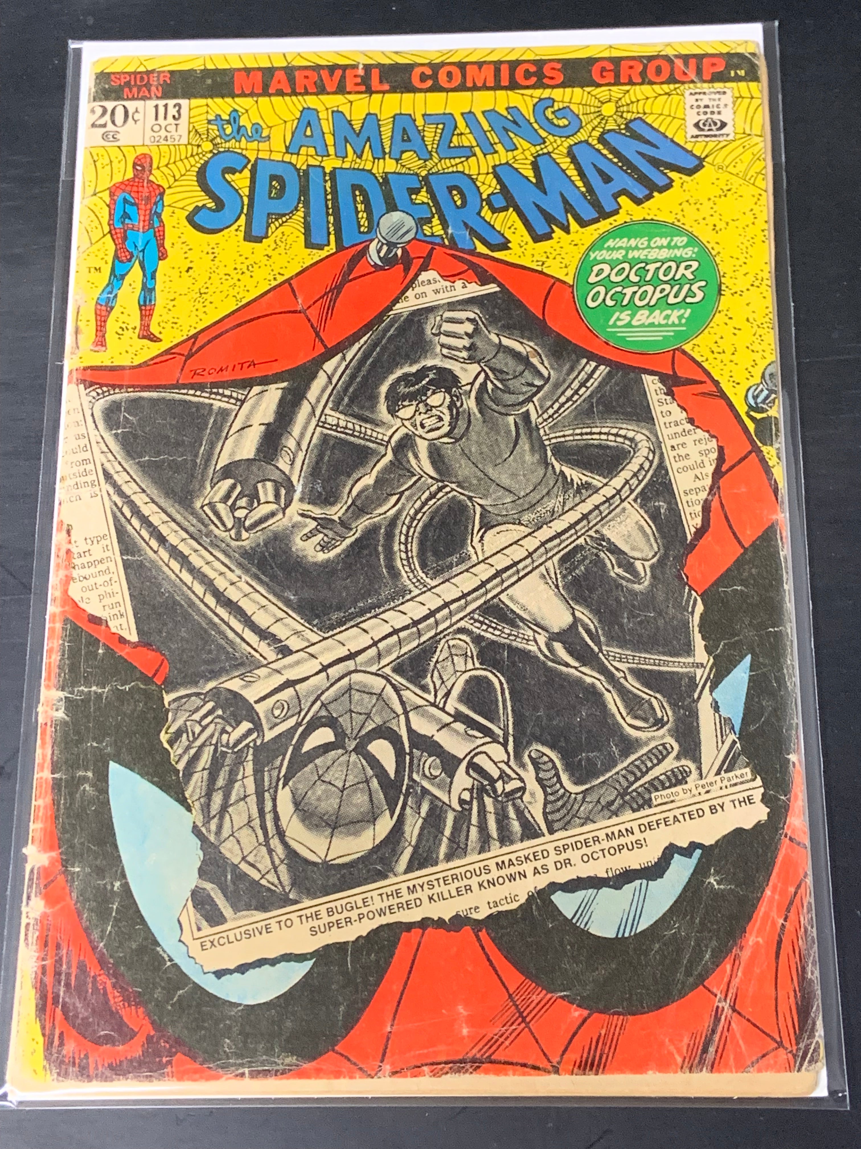 Amazing Spider-Man 113 Marvel 1972 1st App of Hammerhead