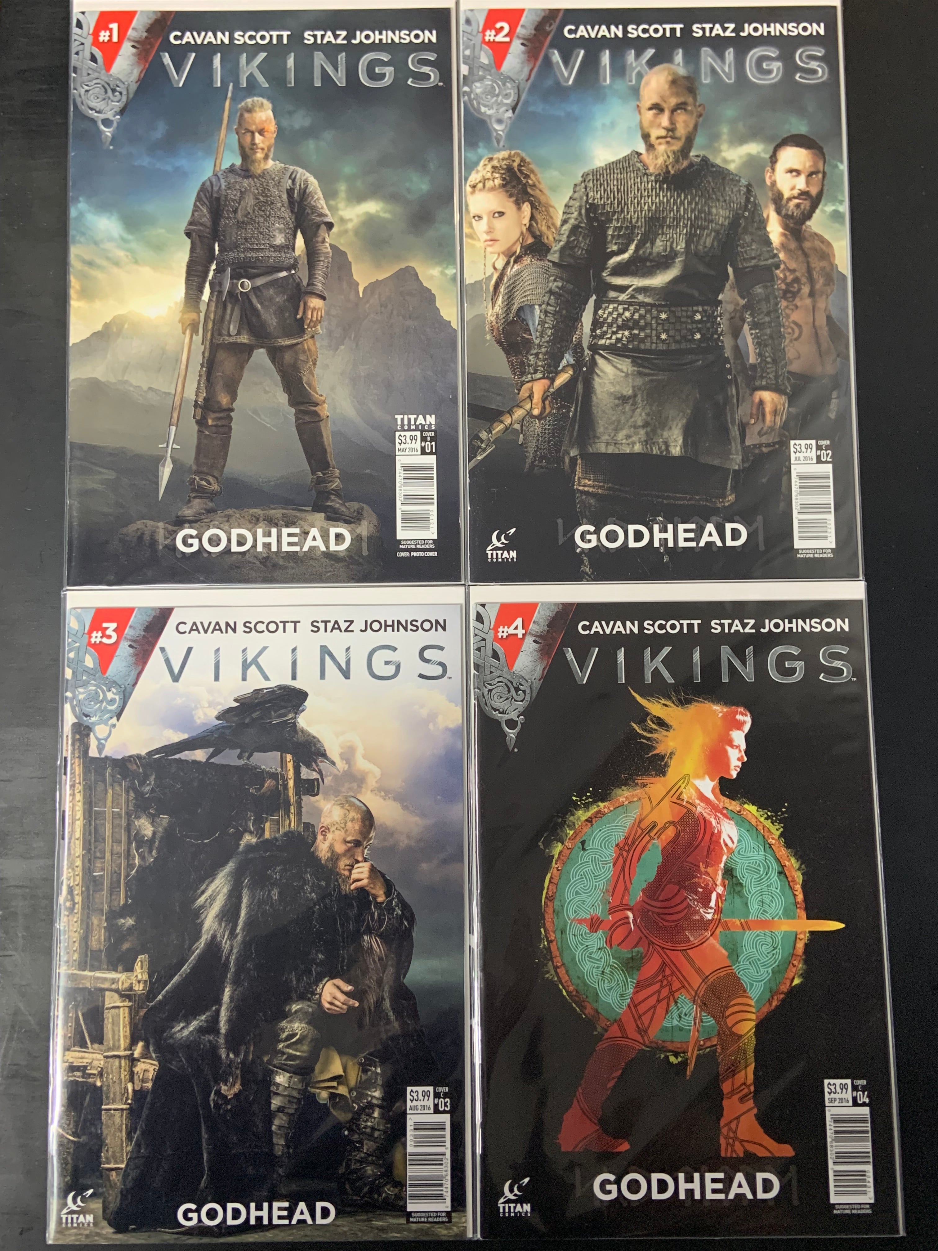 Vikings Godhead 1-4 Set Titan Comics 2016 1st Vikings Series