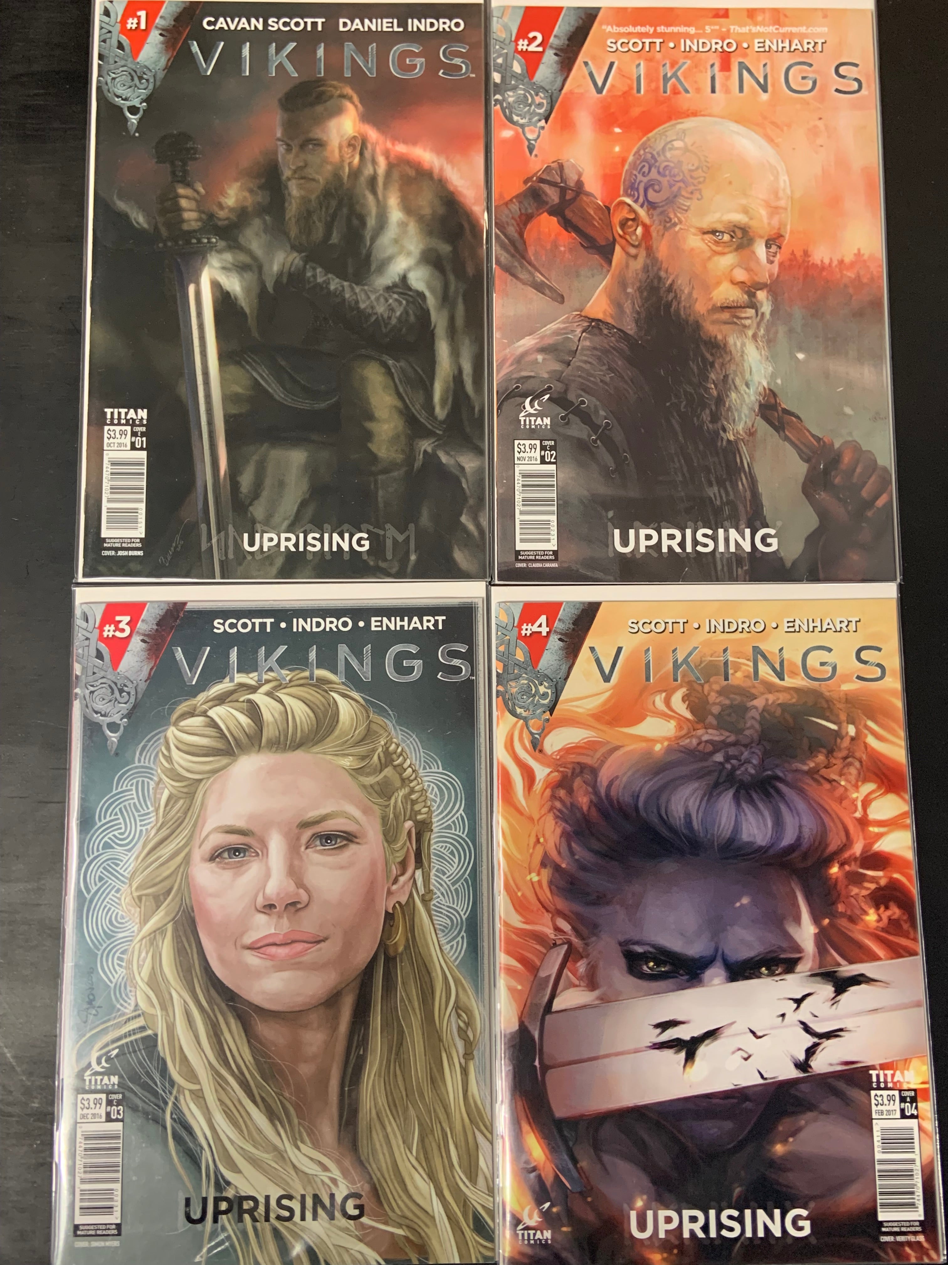 Vikings Uprising 1-4 Set Titan Comics 2016