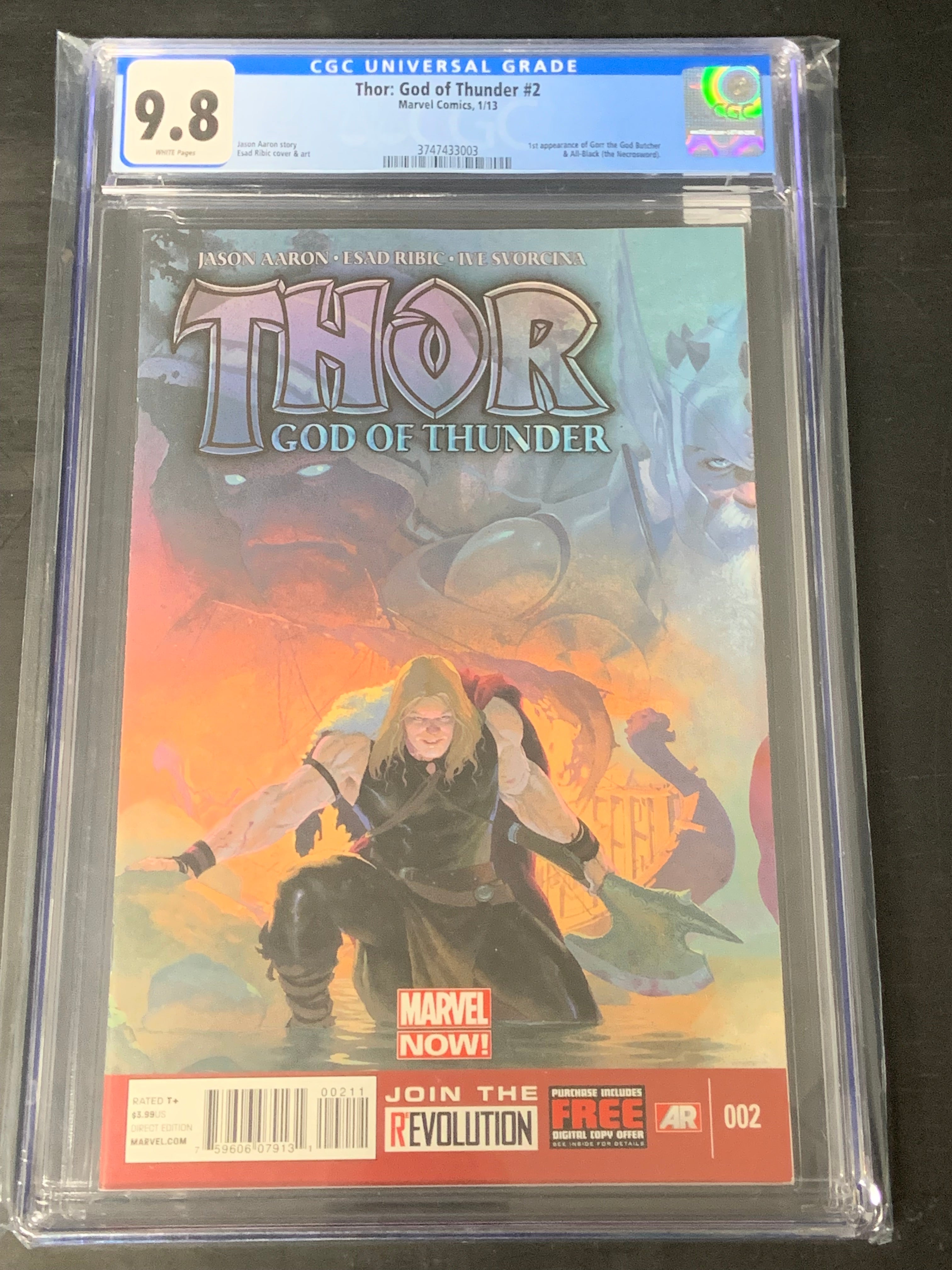 Thor God of Thunder 2 2013 CGC 9.8 1st App of Gorr & All-Black