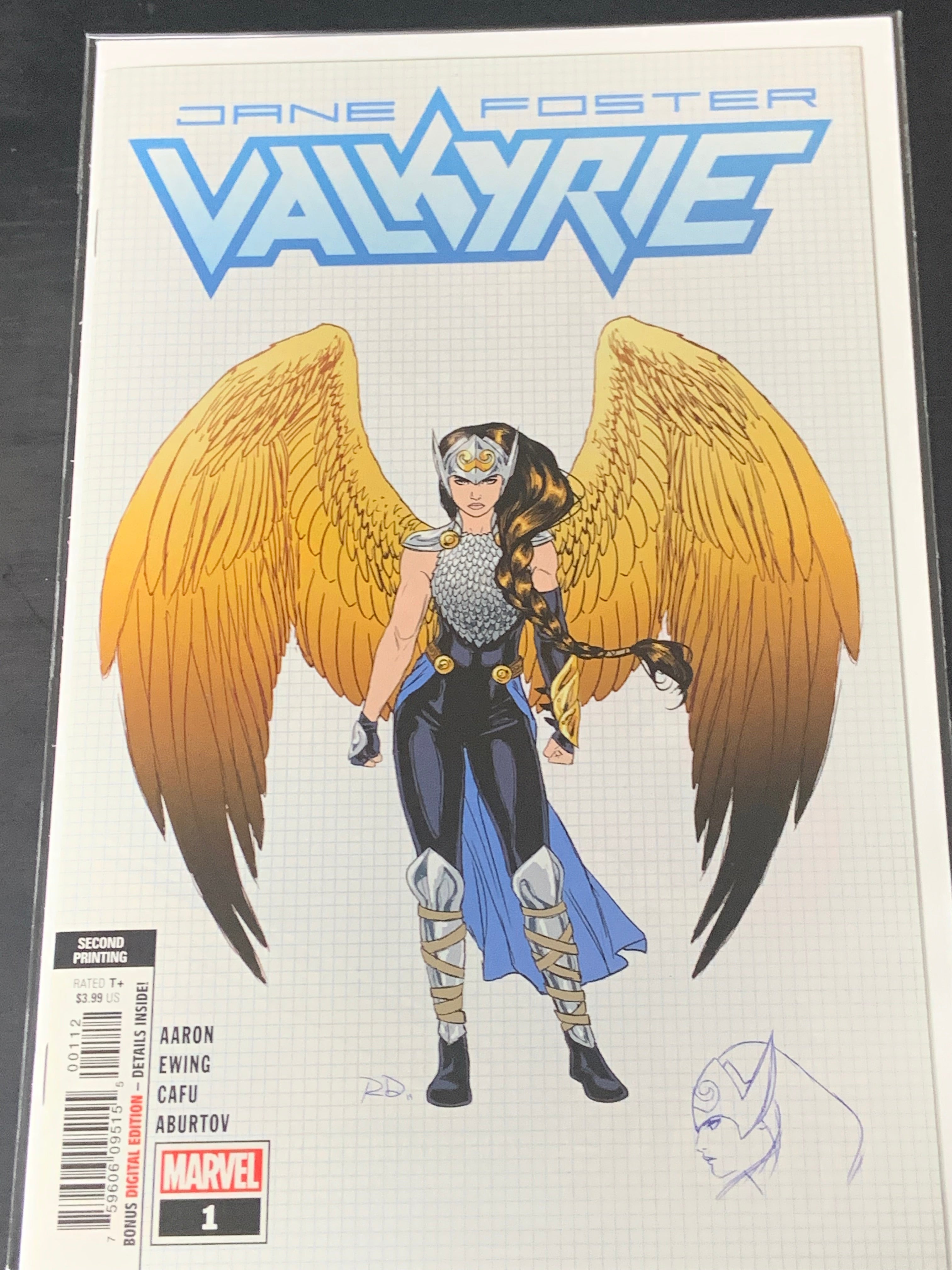Jane Foster Valkyrie 1 Marvel 2019 Scarce 2nd Printing Variant