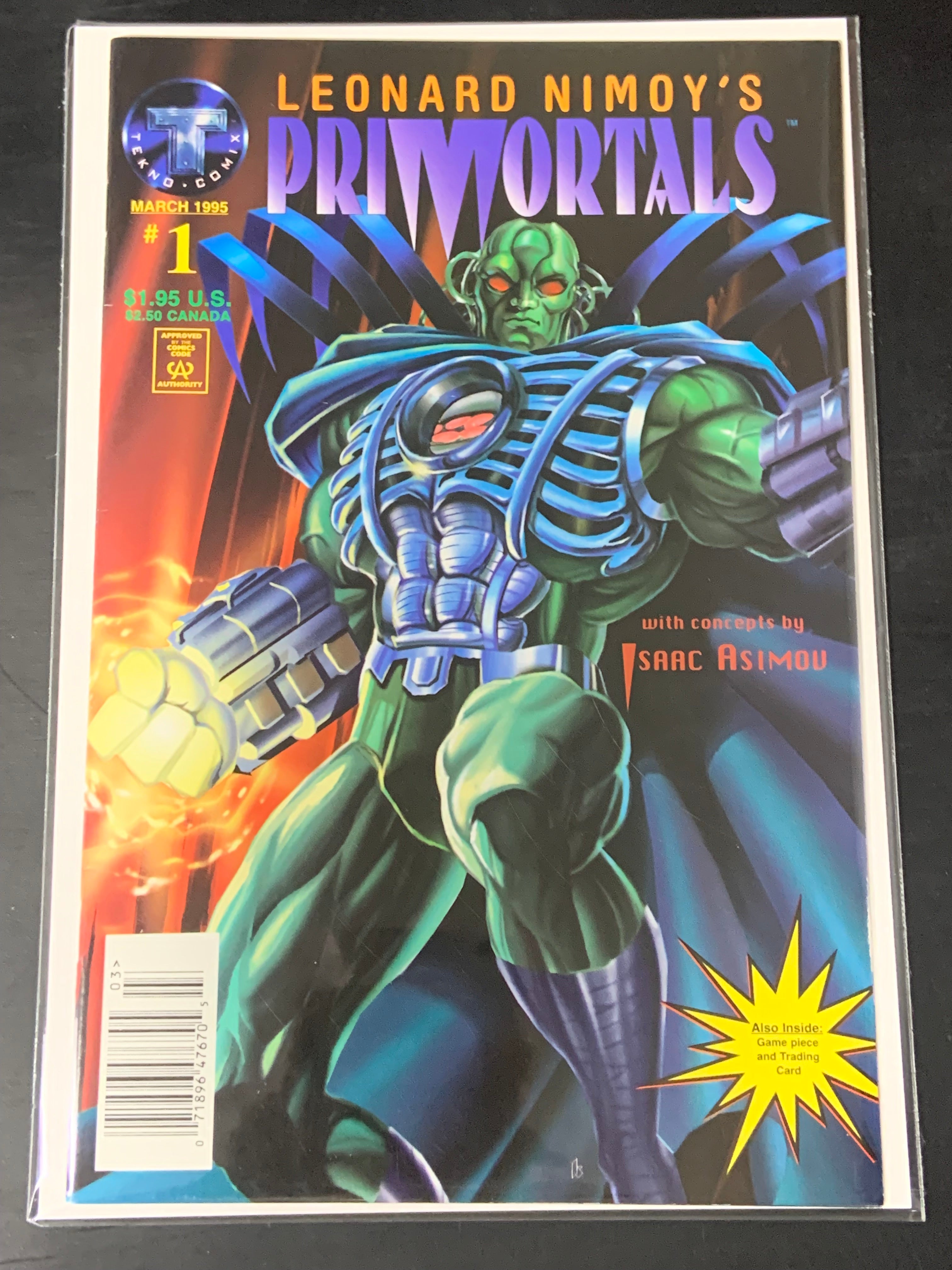 Leonard Nimoy's Primortals 1 Tekno Comics 1995 Scarce Newsstand
