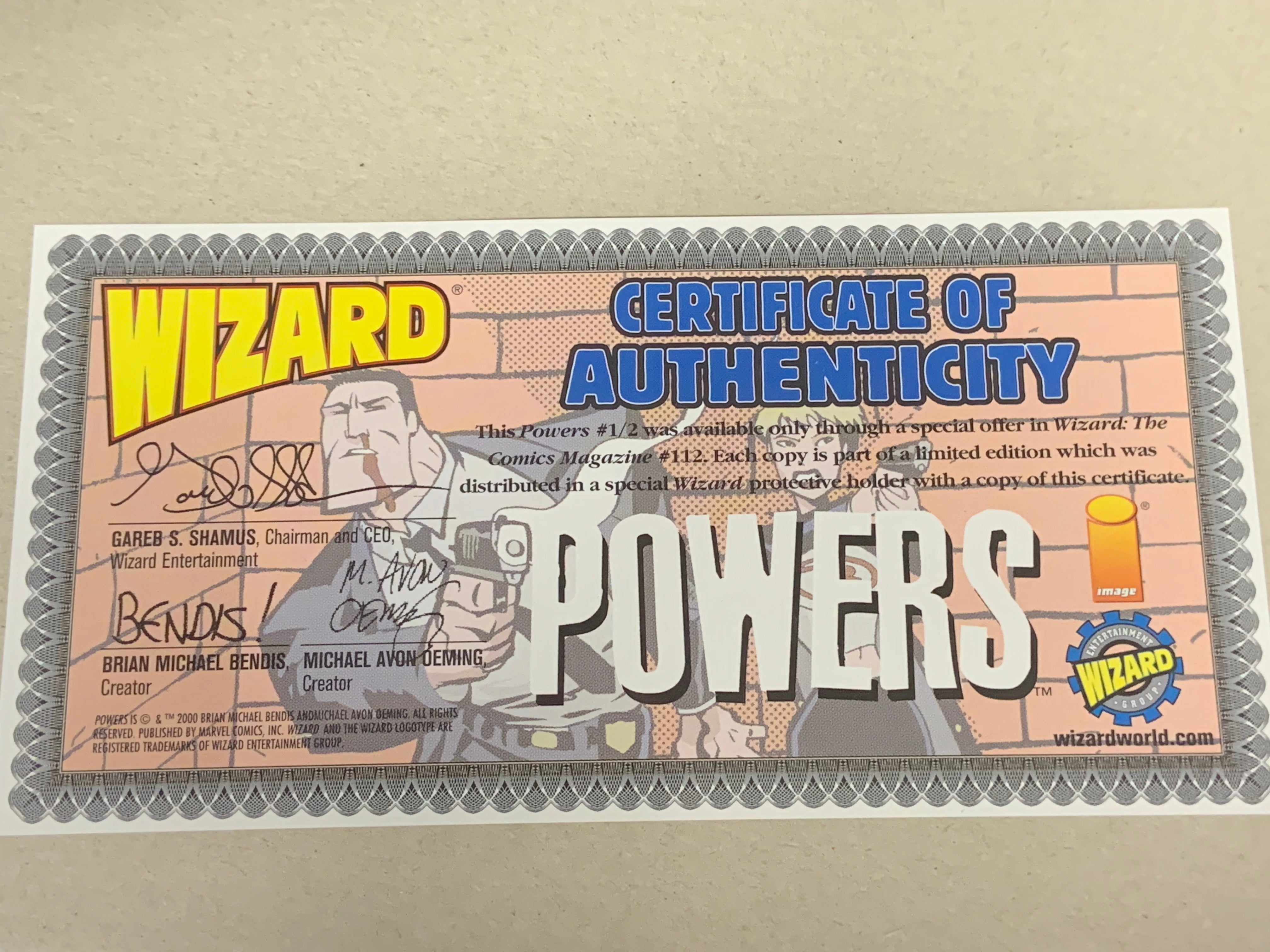 Powers 1/2 Limited Edition Image Wizard 2000 With COA