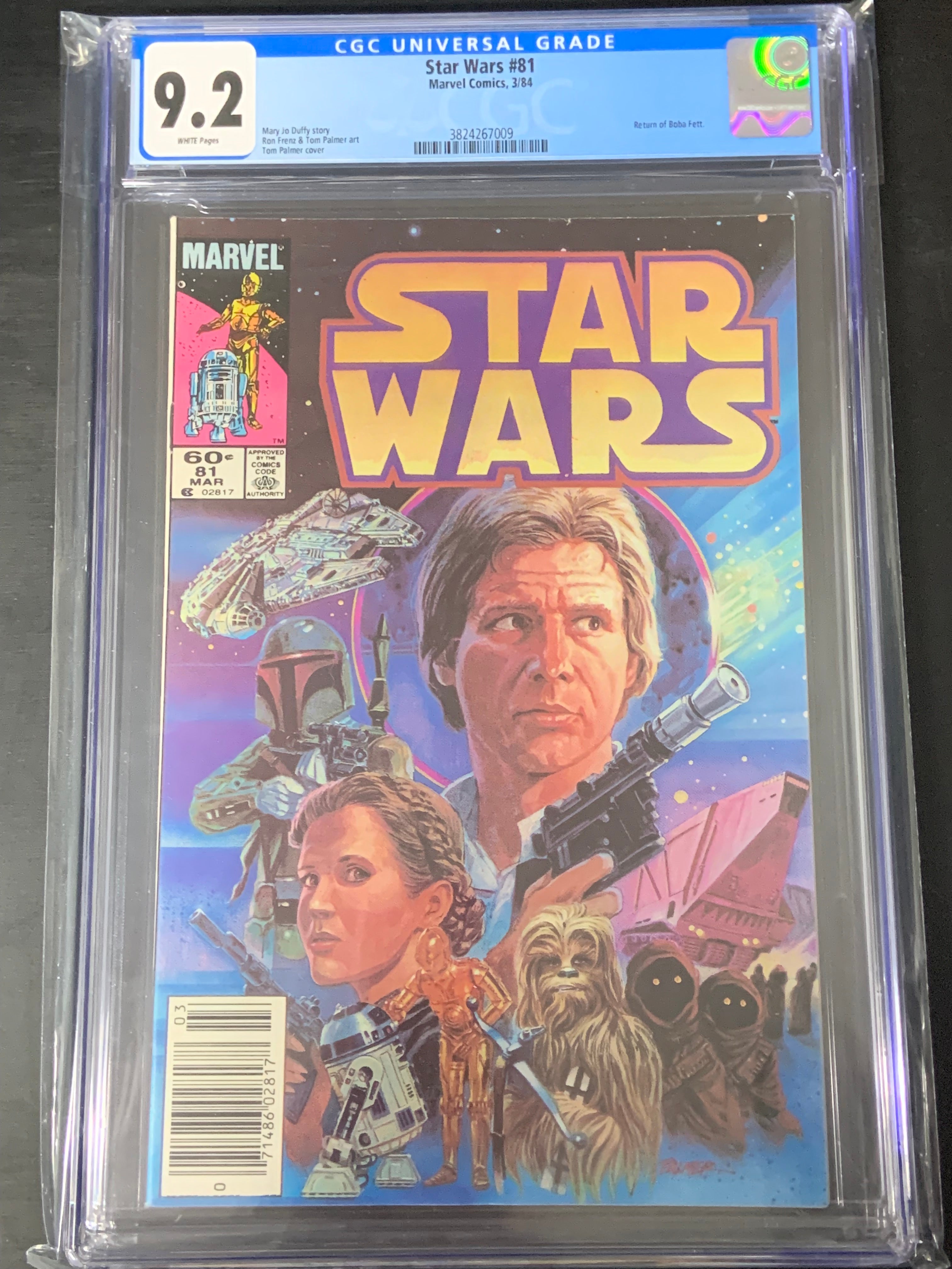 Star Wars 81 Marvel 1984 CGC 9.2 Newsstand Boba Fett Escapes The Sarlac Pit