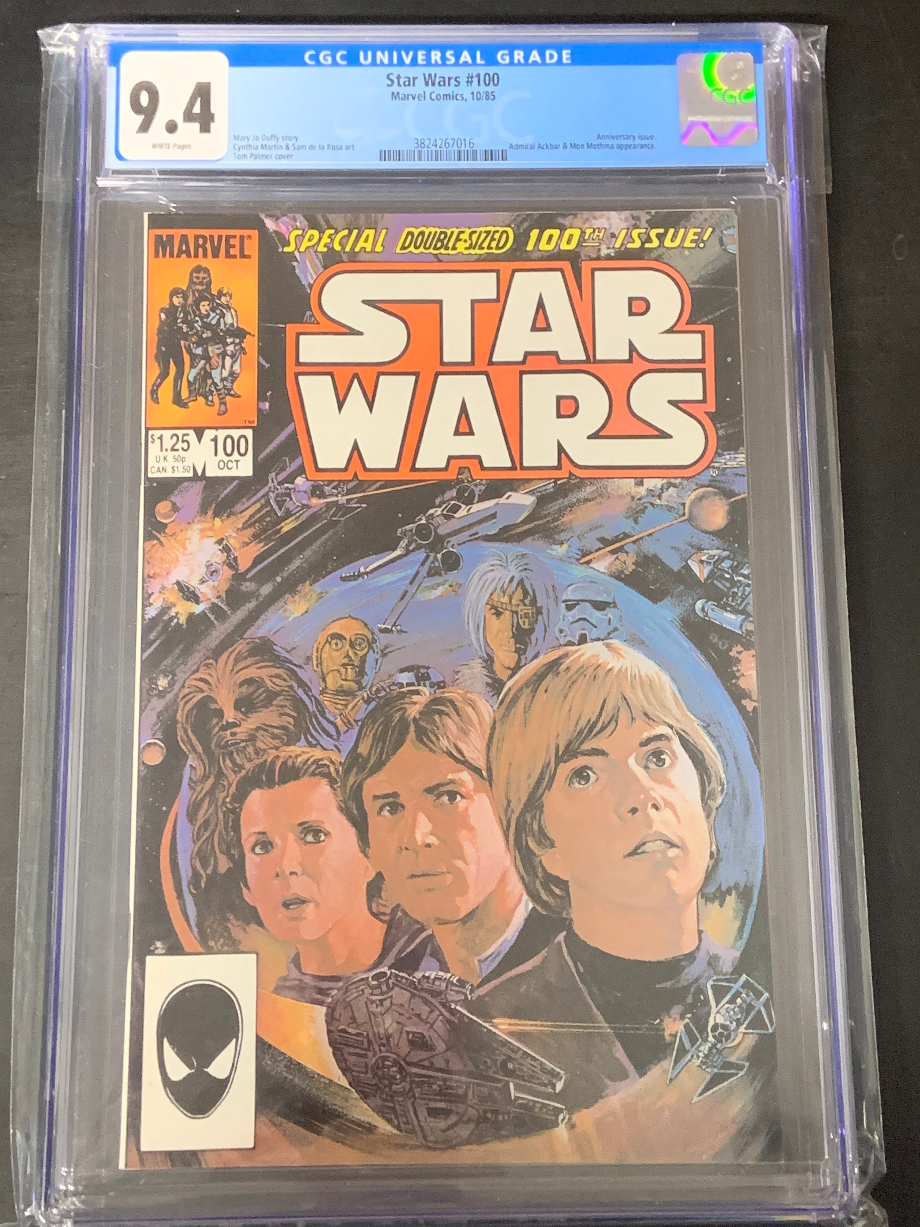 Star Wars 100 Marvel 1986 CGC 9.4 Special Double Sized 100th Issue