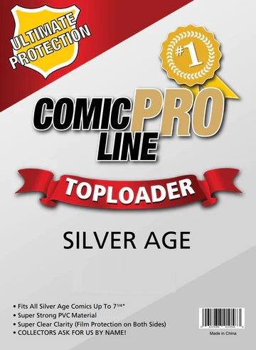 Comic Pro Line PVC Top Loader - Silver Size