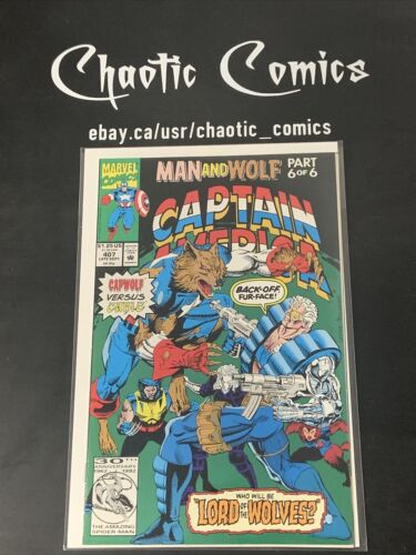 Captain America 407 Marvel Comics 1992 3rd App Of Capwolf!