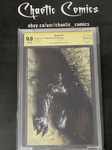 Venom 2 Frankies Comics Virgin Variant CBCS 9.8 SS Signed By Dell Otto!