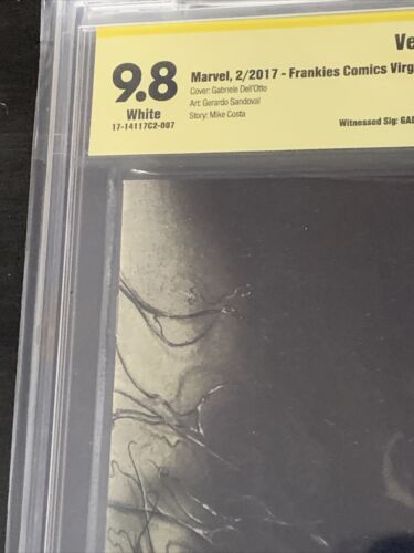 Venom 2 Frankies Comics Virgin Variant CBCS 9.8 SS Signed By Dell Otto!