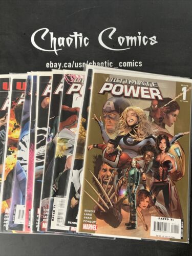 Ultimate Power 1-9 Full Set Marvel Comics 2006 Greg Land Covers, 1st Apps!