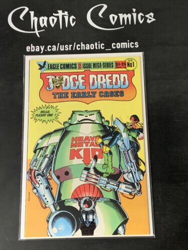 Judge Dredd The Early Cases 1,2,3 Eagle Comics 1986 Brian Bolland Cover And Art!