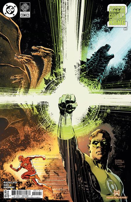 JUSTICE LEAGUE VS GODZILLA VS KONG 2 #1 (OF 7) CVR D GABRIEL HARDMAN CARD STOCK VAR 6/4/2025