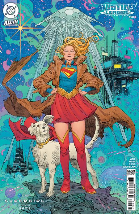 JUSTICE LEAGUE UNLIMITED #20 CVR F BILQUIS EVELY SUPERGIRL MOVIE CARD STOCK VAR 6/24/2026