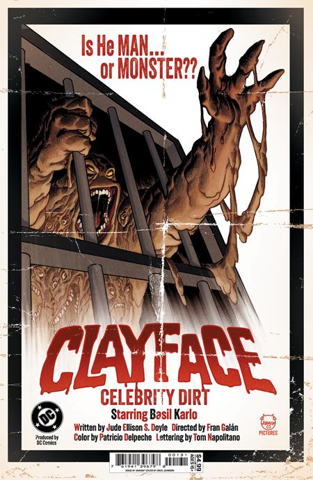 CLAYFACE CELEBRITY DIRT #1 (OF 6) CVR C DAVE JOHNSON CARD STOCK VAR 7/8/2026