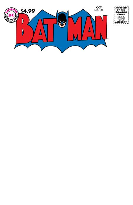 BATMAN #127 FACSIMILE EDITION CVR B BLANK CARD STOCK VAR 7/1/2026