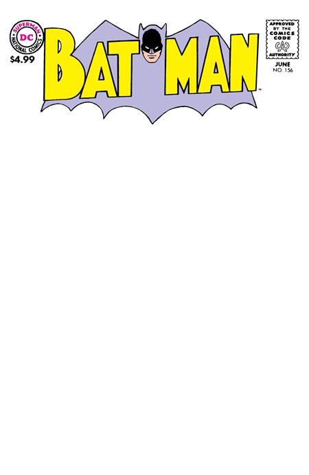 BATMAN #156 FACSIMILE EDITION CVR B BLANK CARD STOCK VAR 7/8/2026