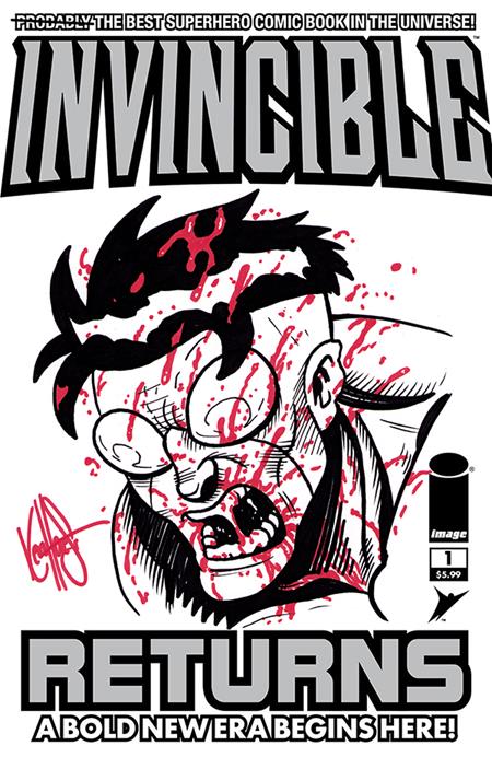 DF INVINCIBLE RETURNS #1 BLANK VARIANT SIGNED AND REMARKED BY KEN HAESER WITH AN INVINCIBLE SKETCH 7/29/2026